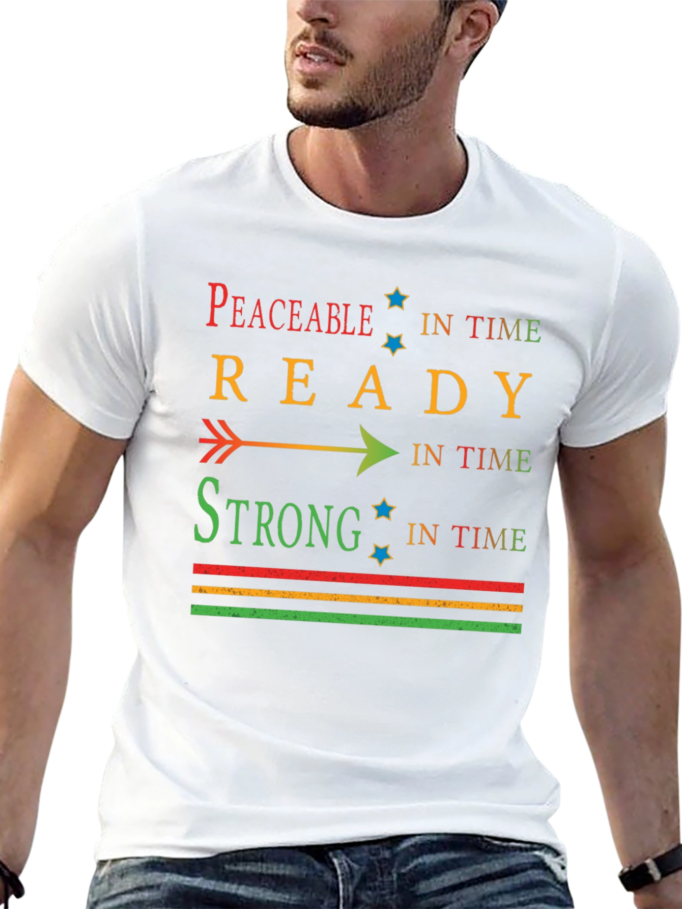 Peaceable Ready Strong T-Shirt - Positive Affirmation