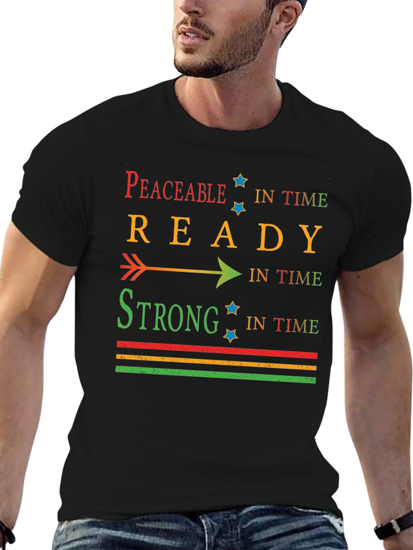 Peaceable Ready Strong T-Shirt - Positive Affirmation