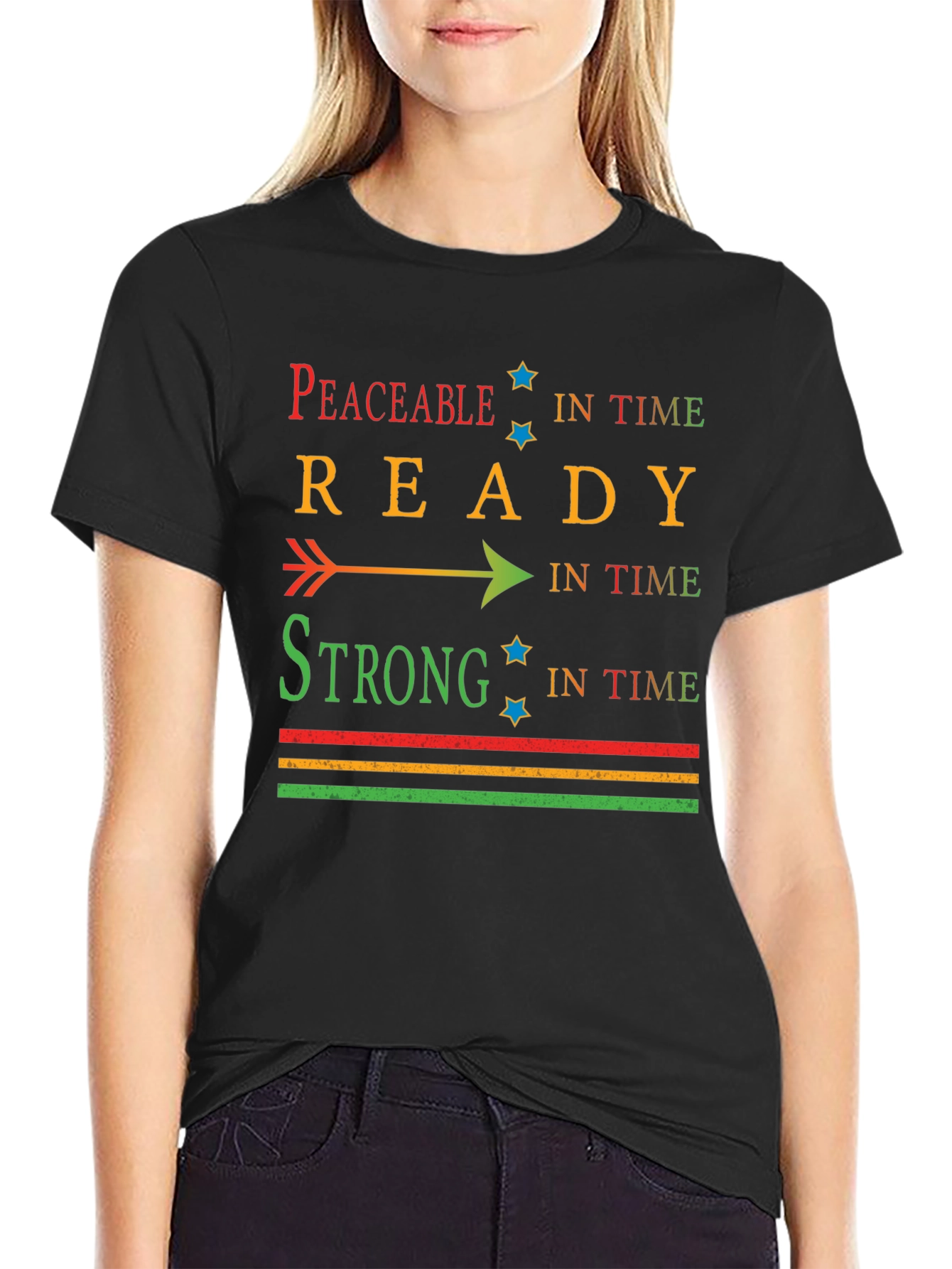 Peaceable Ready Strong T-Shirt - Positive Affirmation