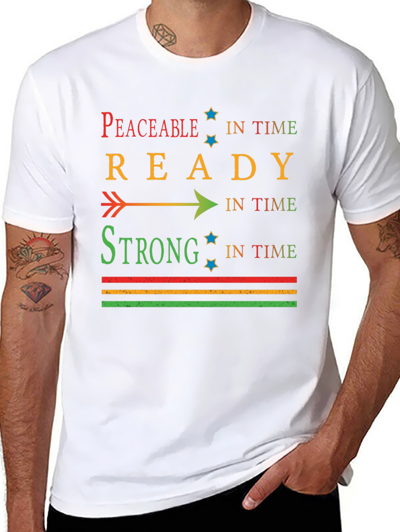 Peaceable Ready Strong T-Shirt - Positive Affirmation