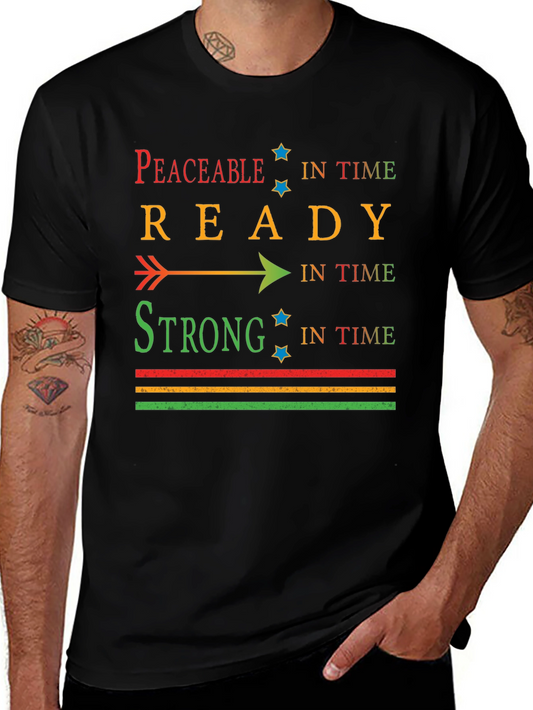 Peaceable Ready Strong T-Shirt - Positive Affirmation