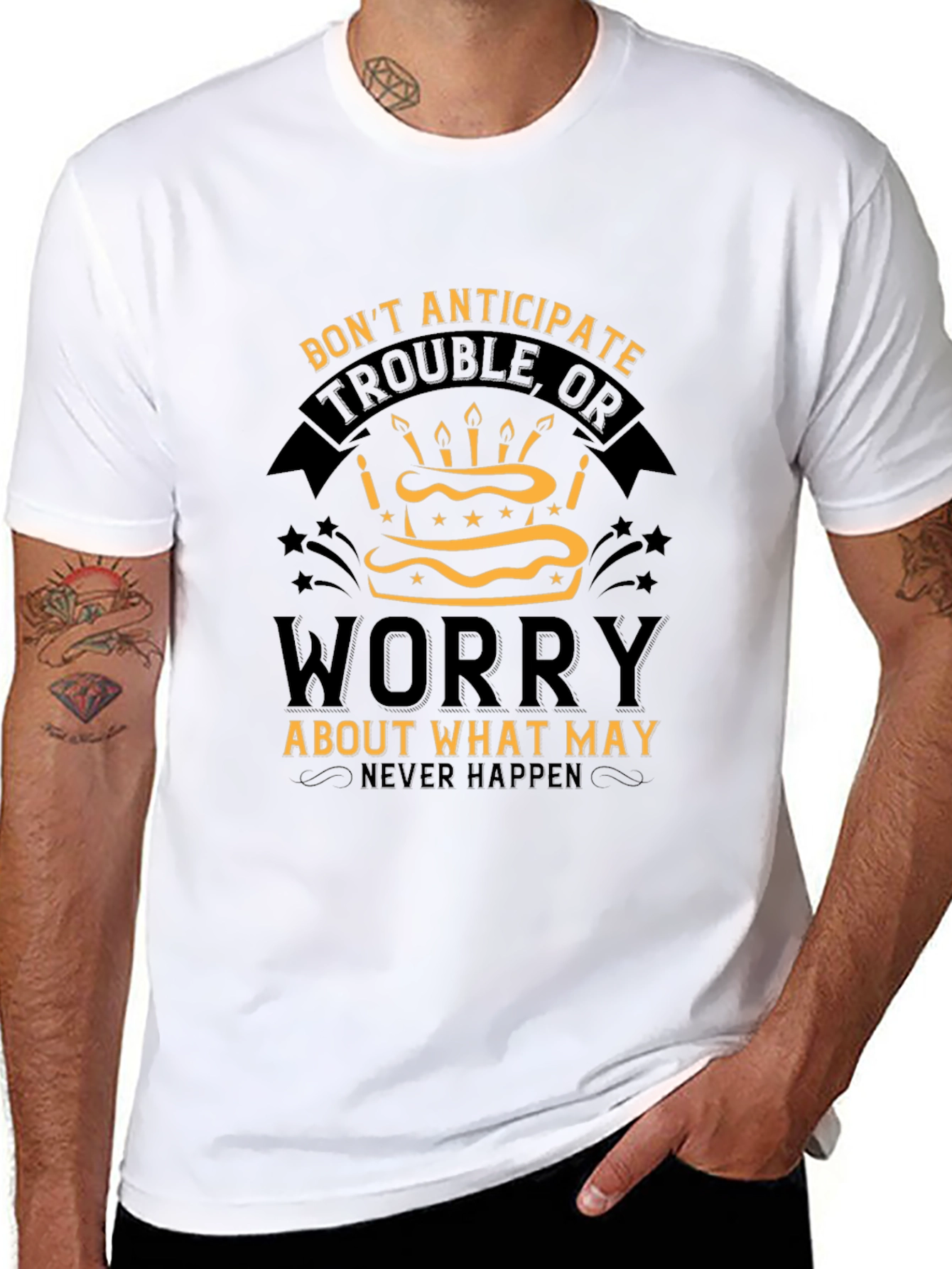 Dont Worry Cake T-Shirt - Inspirational Graphic Tee