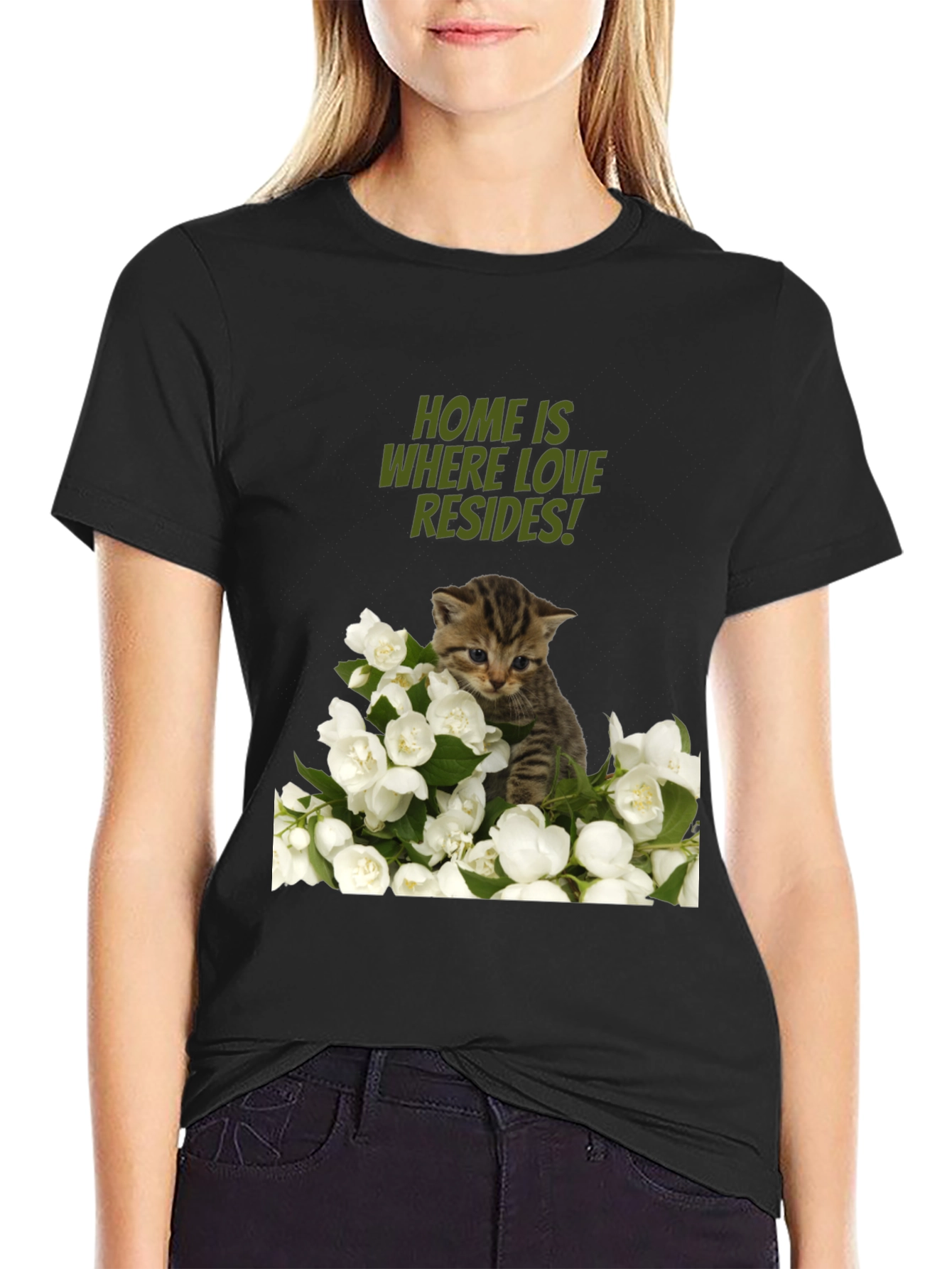 Home Is Where Love Resides Cat T-Shirt