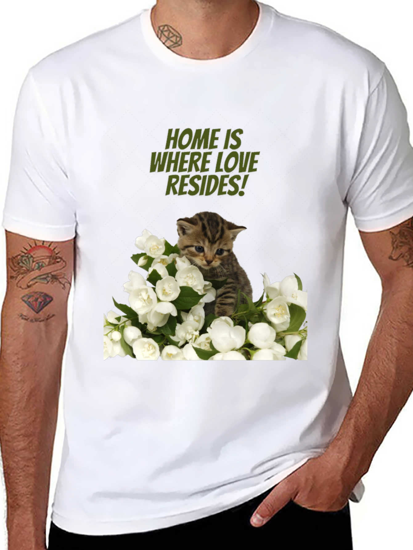 Home Is Where Love Resides Cat T-Shirt