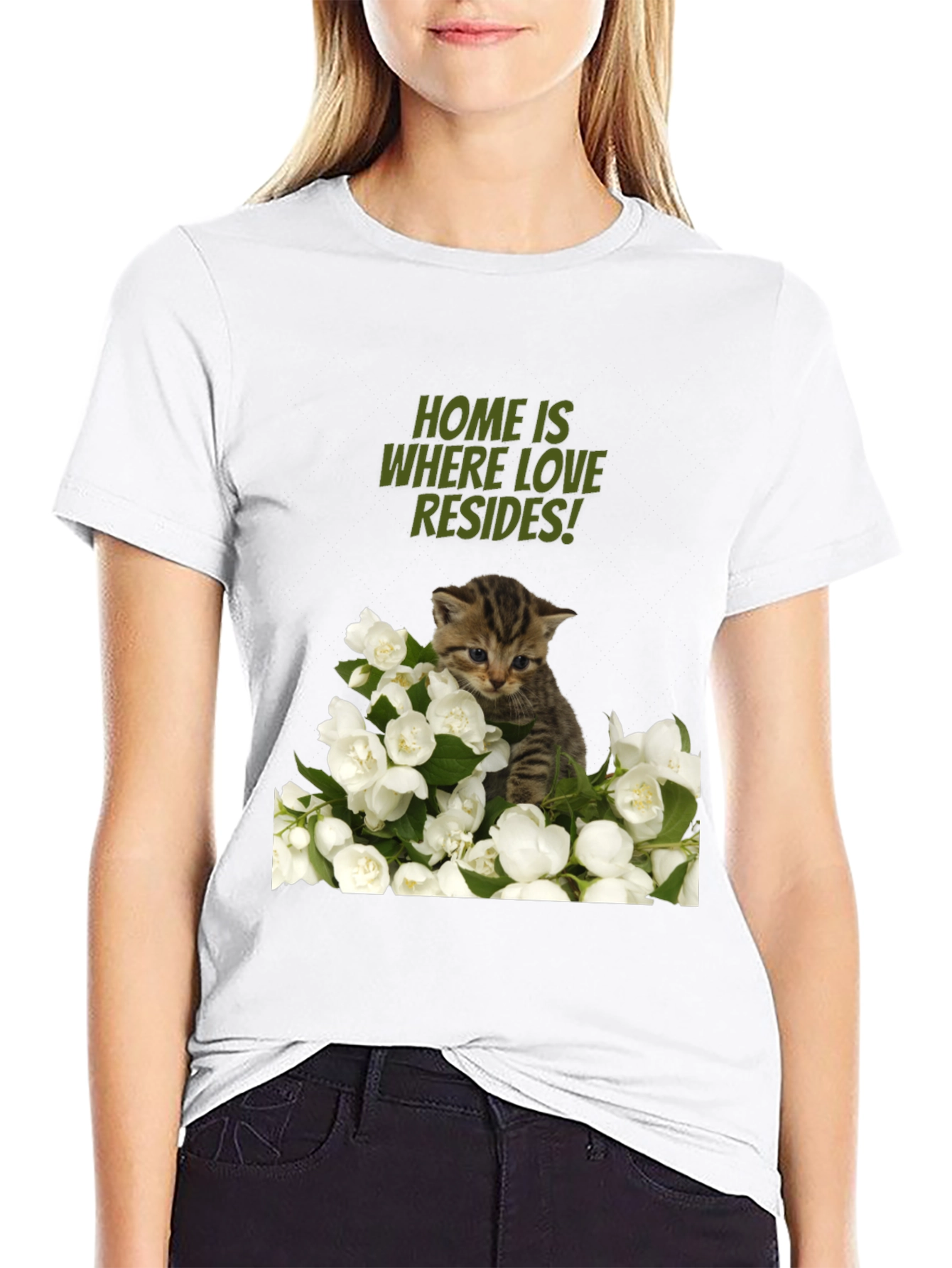 Home Is Where Love Resides Cat T-Shirt