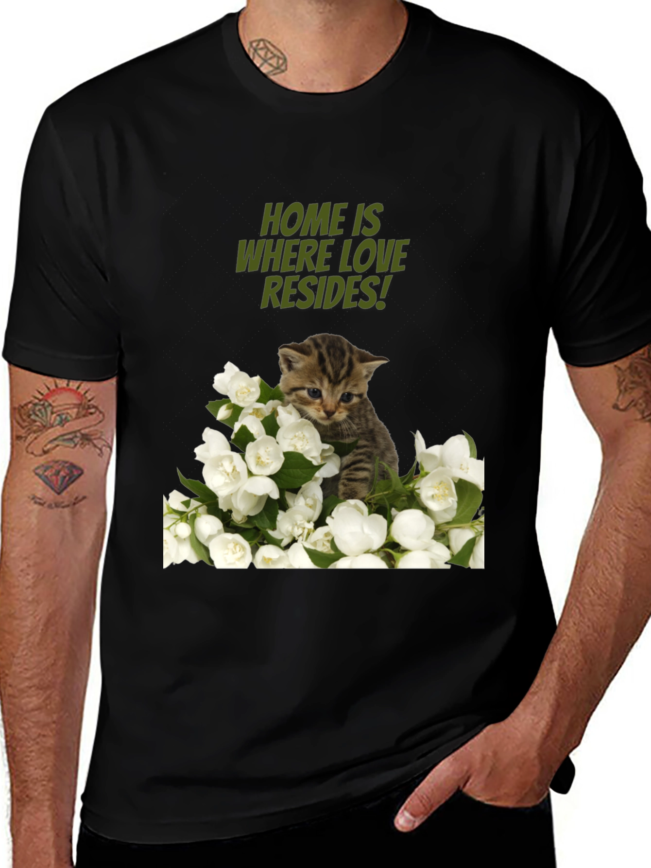 Home Is Where Love Resides Cat T-Shirt