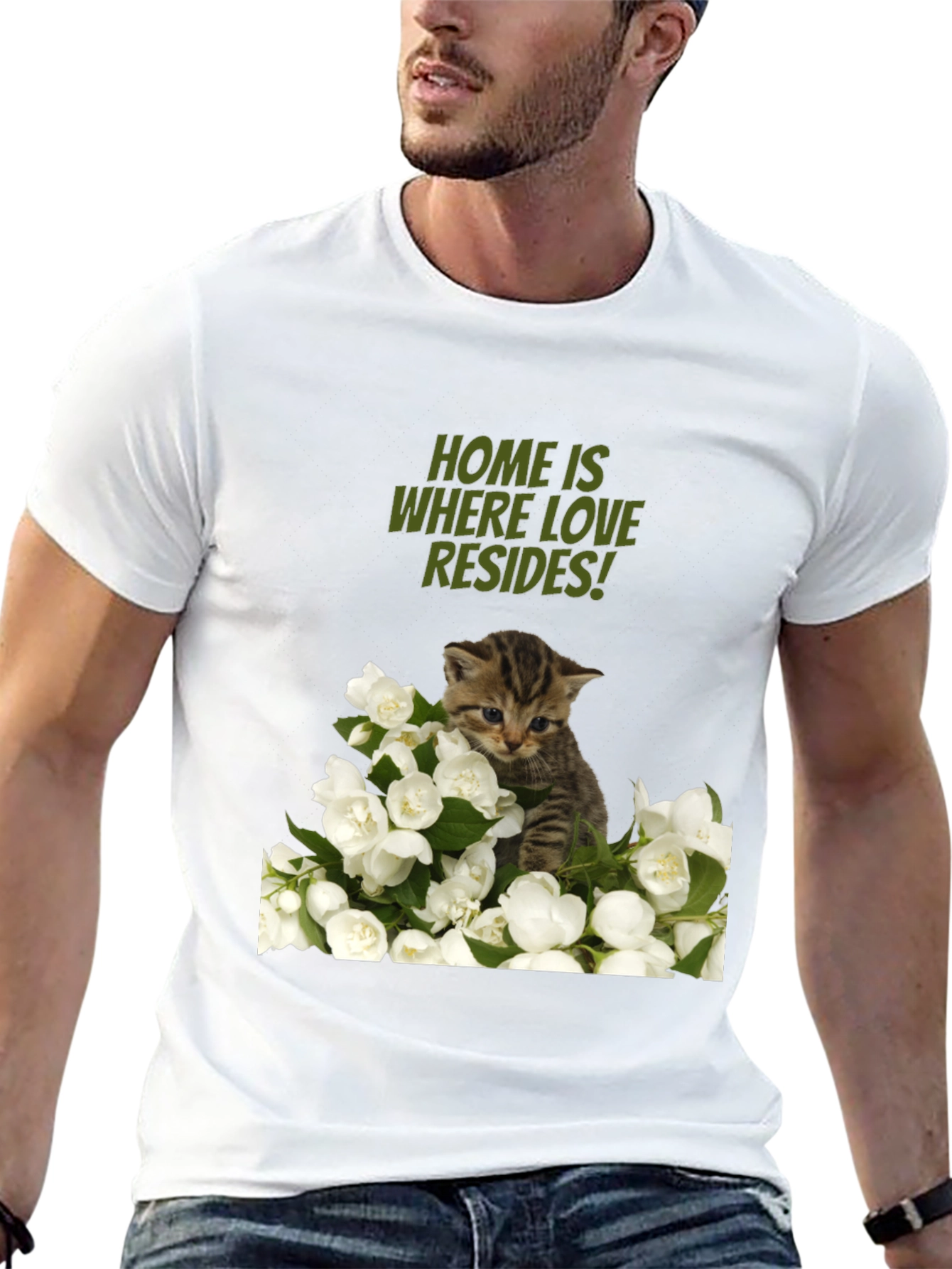 Home Is Where Love Resides Cat T-Shirt