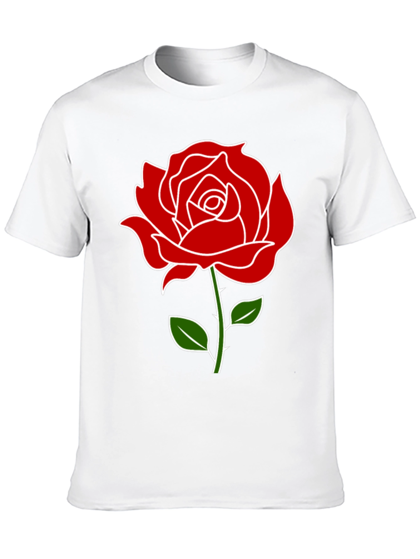 Rose Graphic Tee - Black Casual T-Shirt