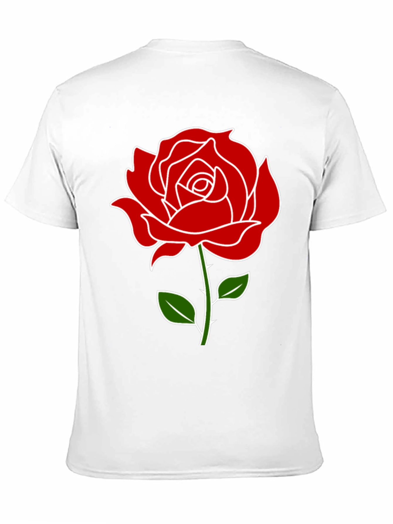Rose Graphic Tee - Black Casual T-Shirt