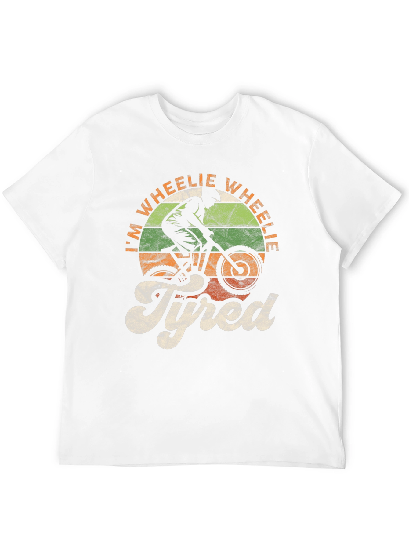 Wheelie Tired T-Shirt: Mountain Biker Graphic Tee