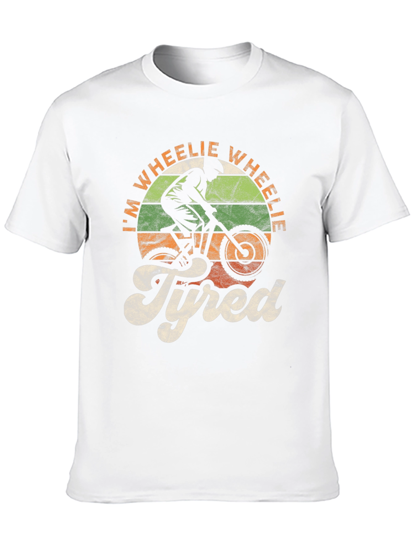 Wheelie Tired T-Shirt: Mountain Biker Graphic Tee