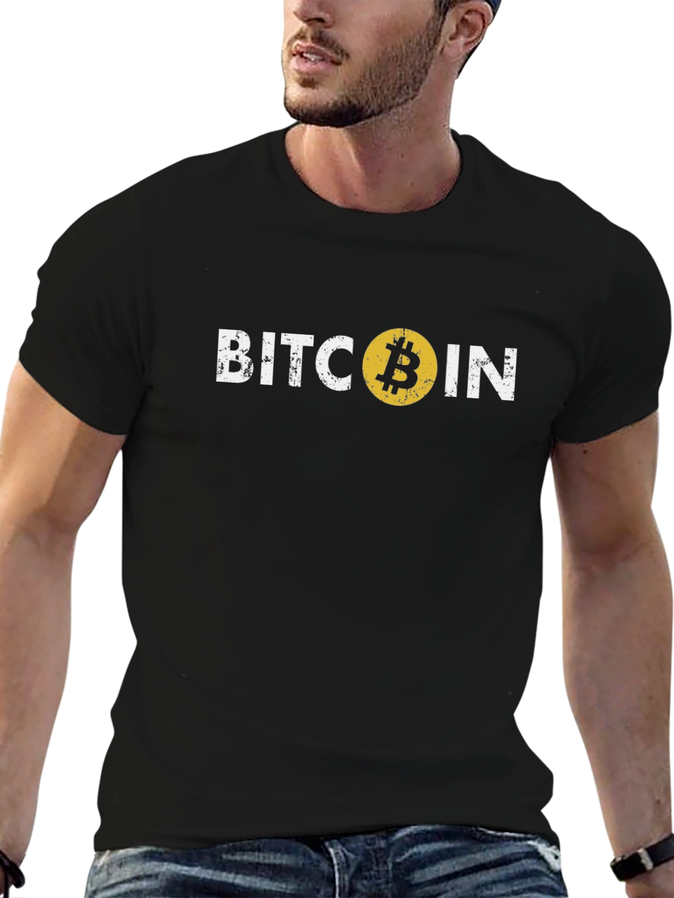 Bitcoin Logo Graphic T-Shirt - Cryptocurrency Tee