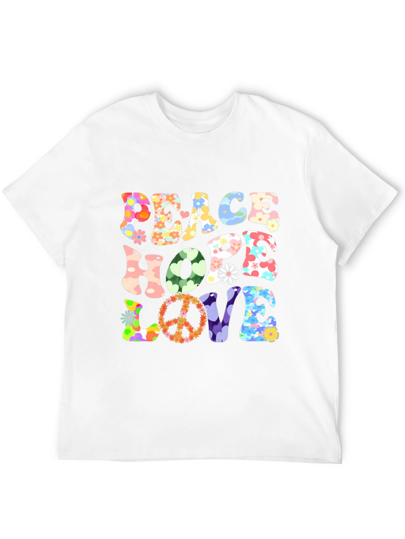 Peace Hope Love Retro Graphic Tee