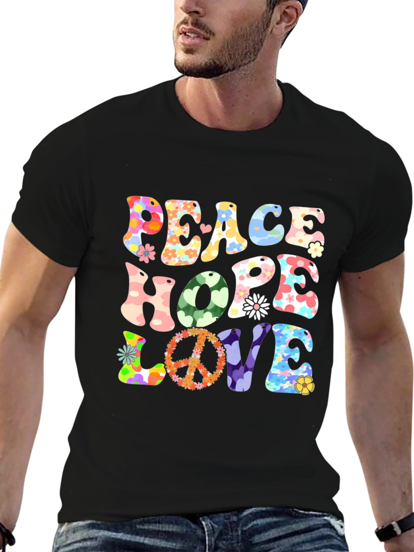 Peace Hope Love Retro Graphic Tee
