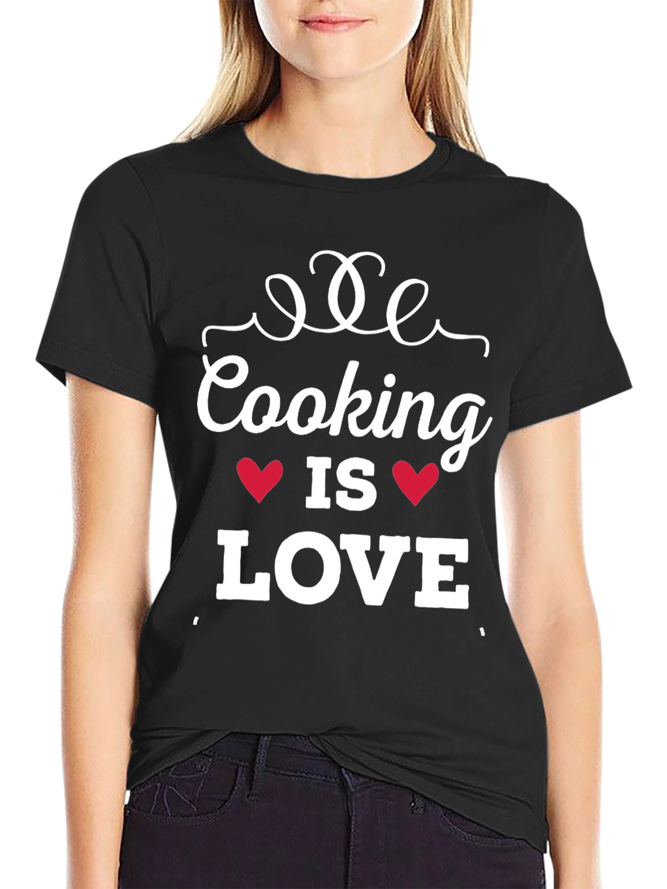 Cooking is Love T-Shirt - Black