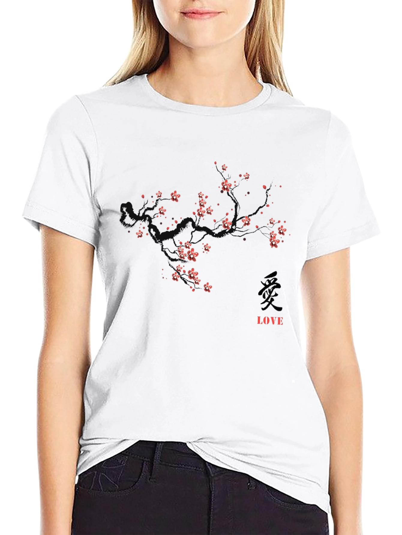 Cherry Blossom Love Graphic T-Shirt