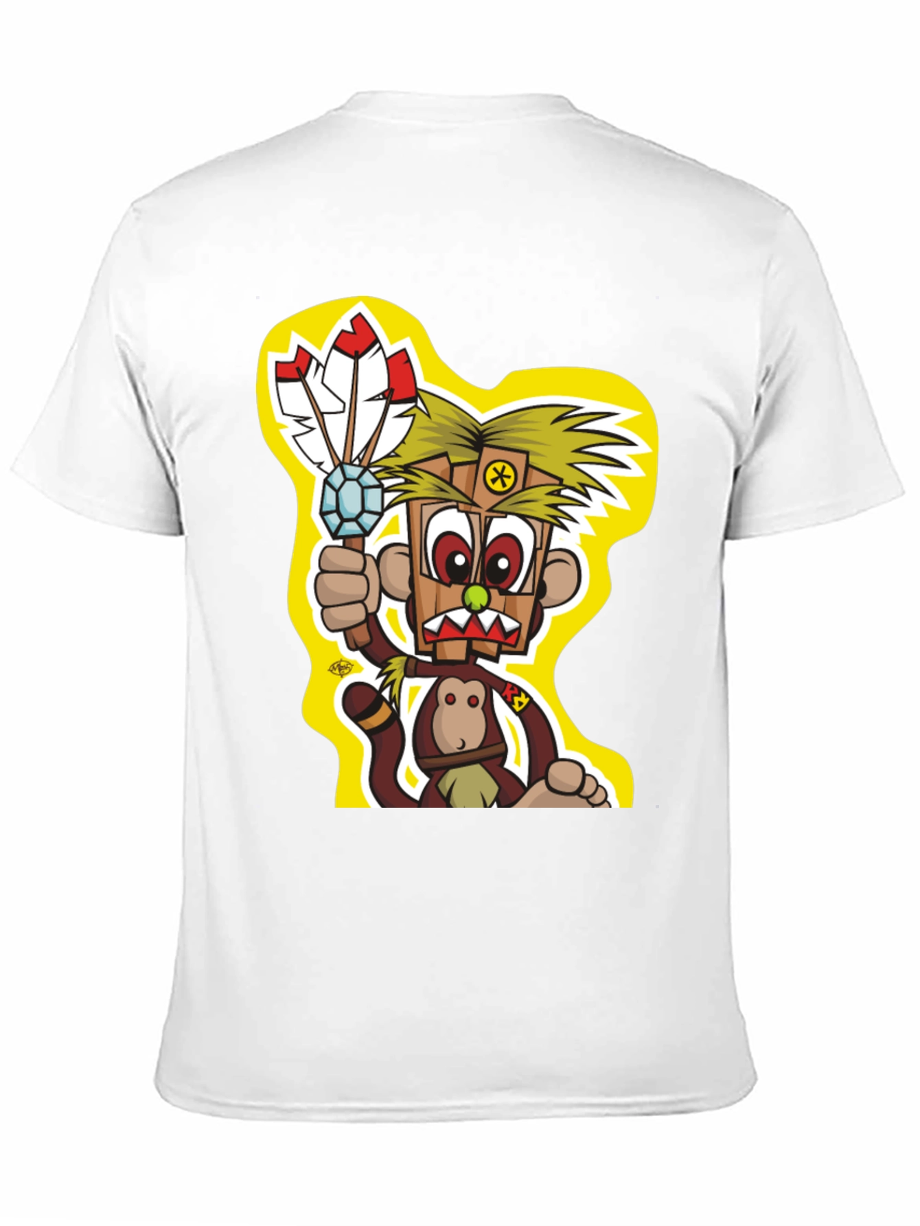 Cartoon Monkey T-Shirt - Black Graphic Tee