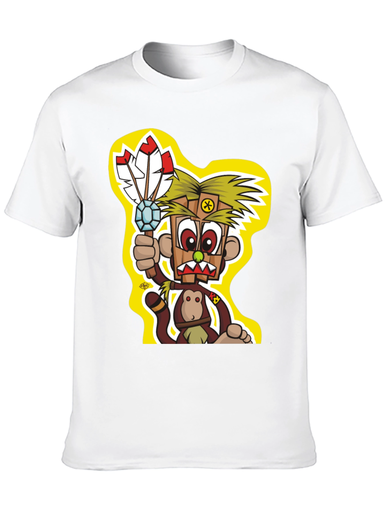 Cartoon Monkey T-Shirt - Black Graphic Tee