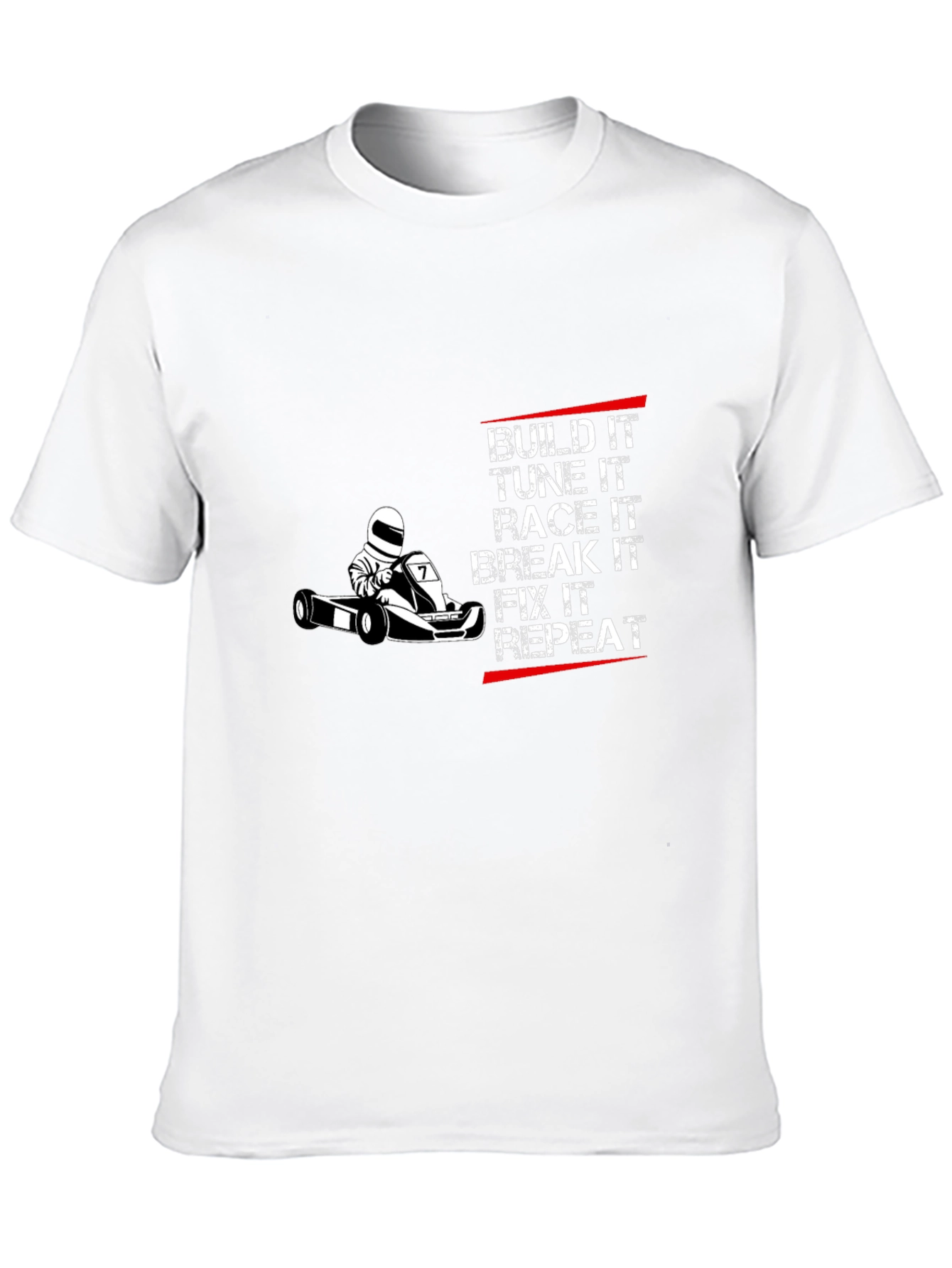 Build Race Repeat Black Graphic T-Shirt