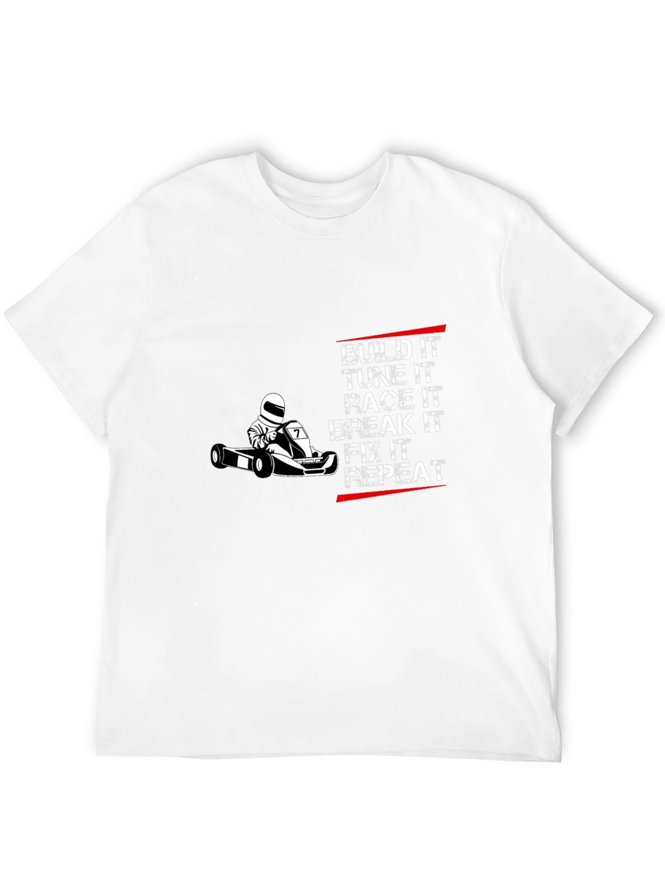 Build Race Repeat Black Graphic T-Shirt