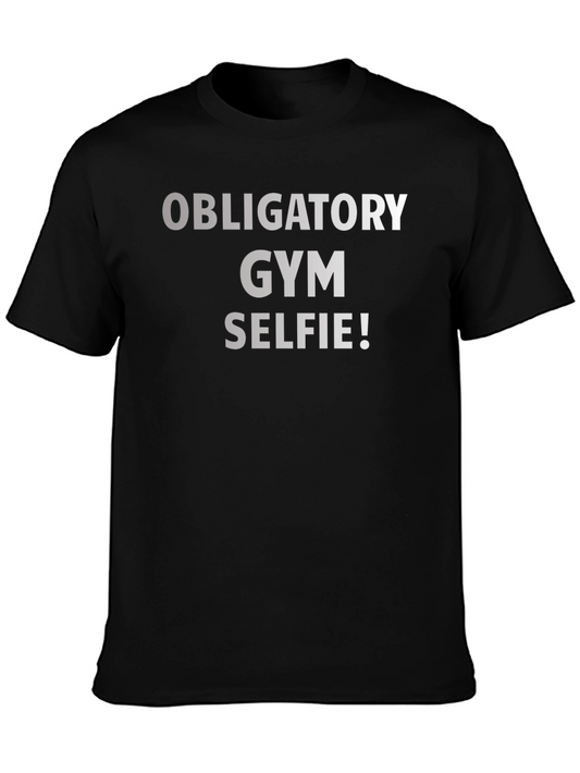 Obligatory Gym Selfie T-Shirt - Funny Workout Apparel