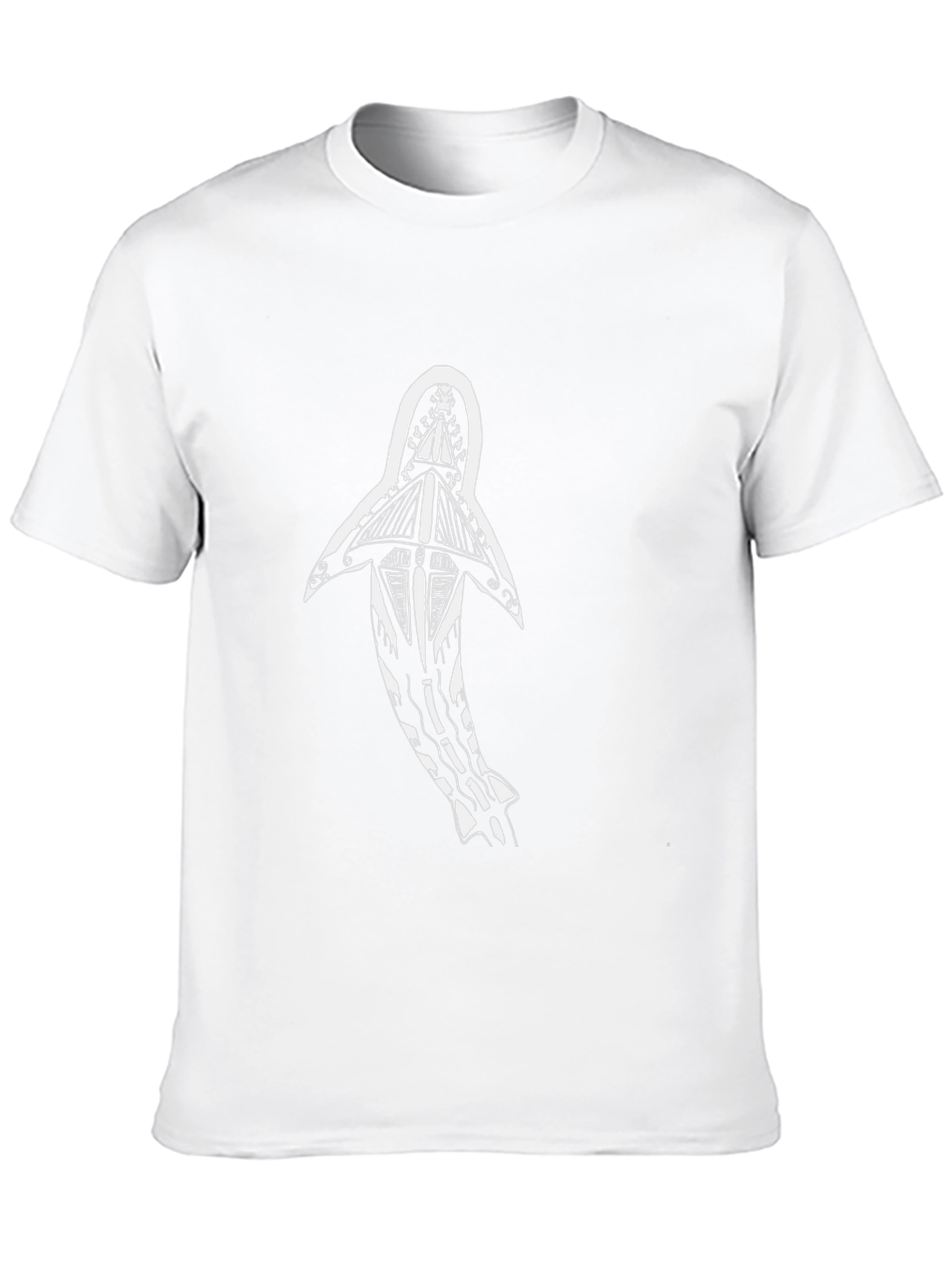 Tribal Shark Graphic Tee - Black Casual Shirt