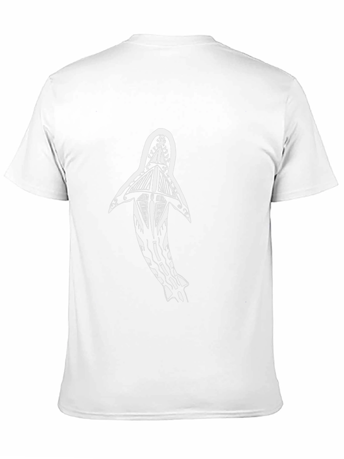 Tribal Shark Graphic Tee - Black Casual Shirt