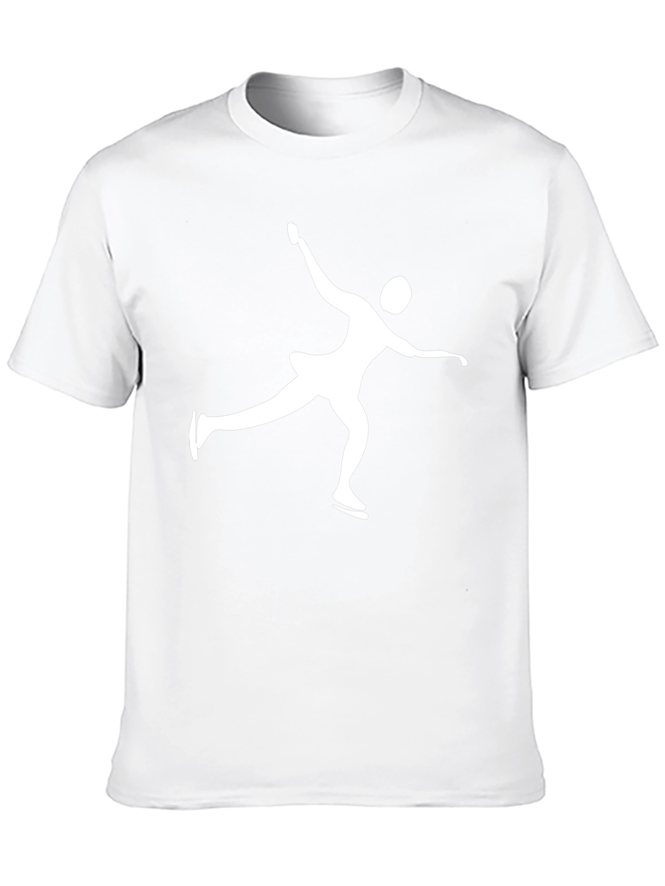 Ice Skating Graphic Tee - Black Cotton Shirt