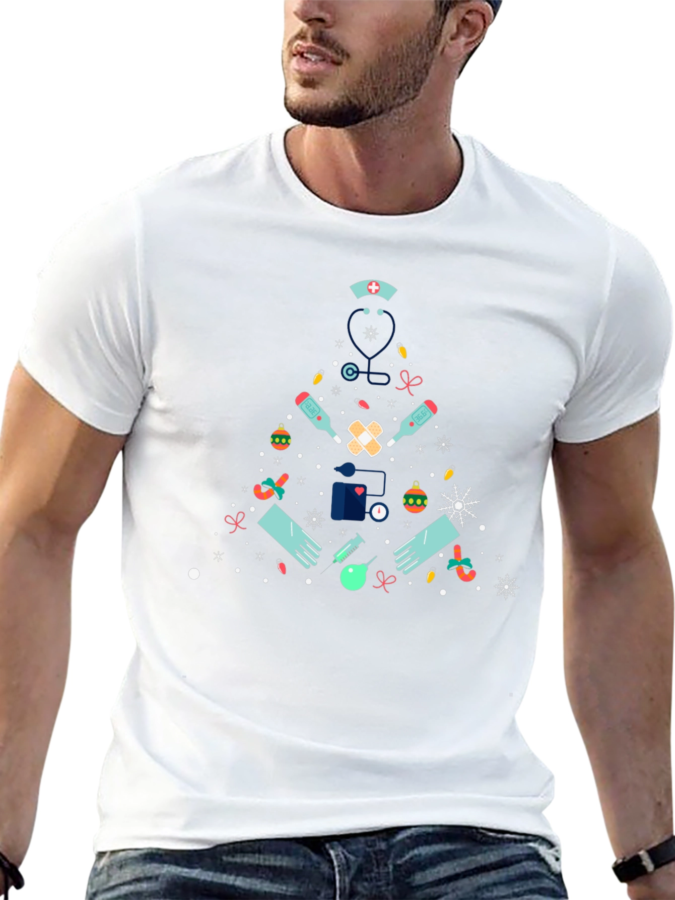 Nurse Christmas Tree T-Shirt