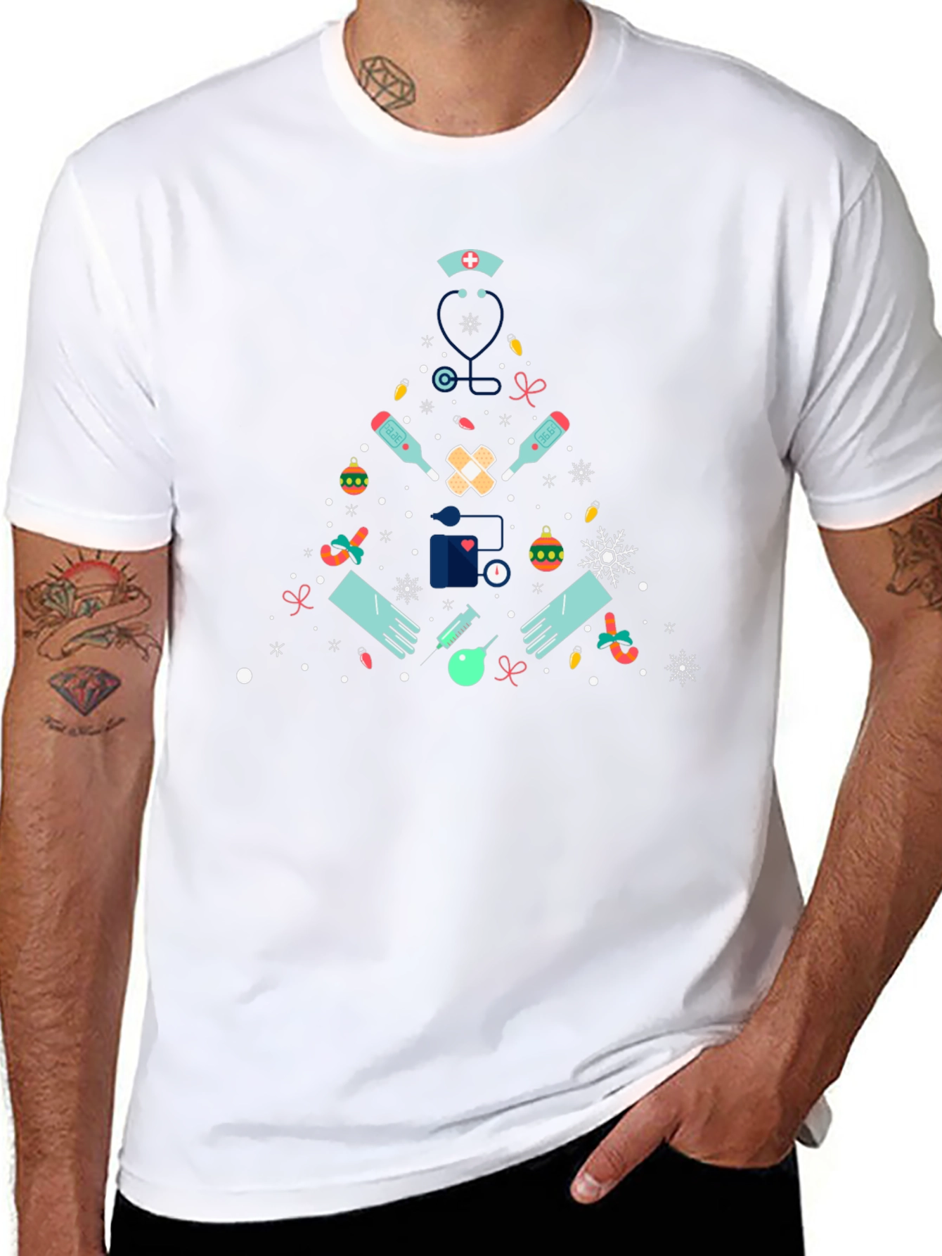 Nurse Christmas Tree T-Shirt