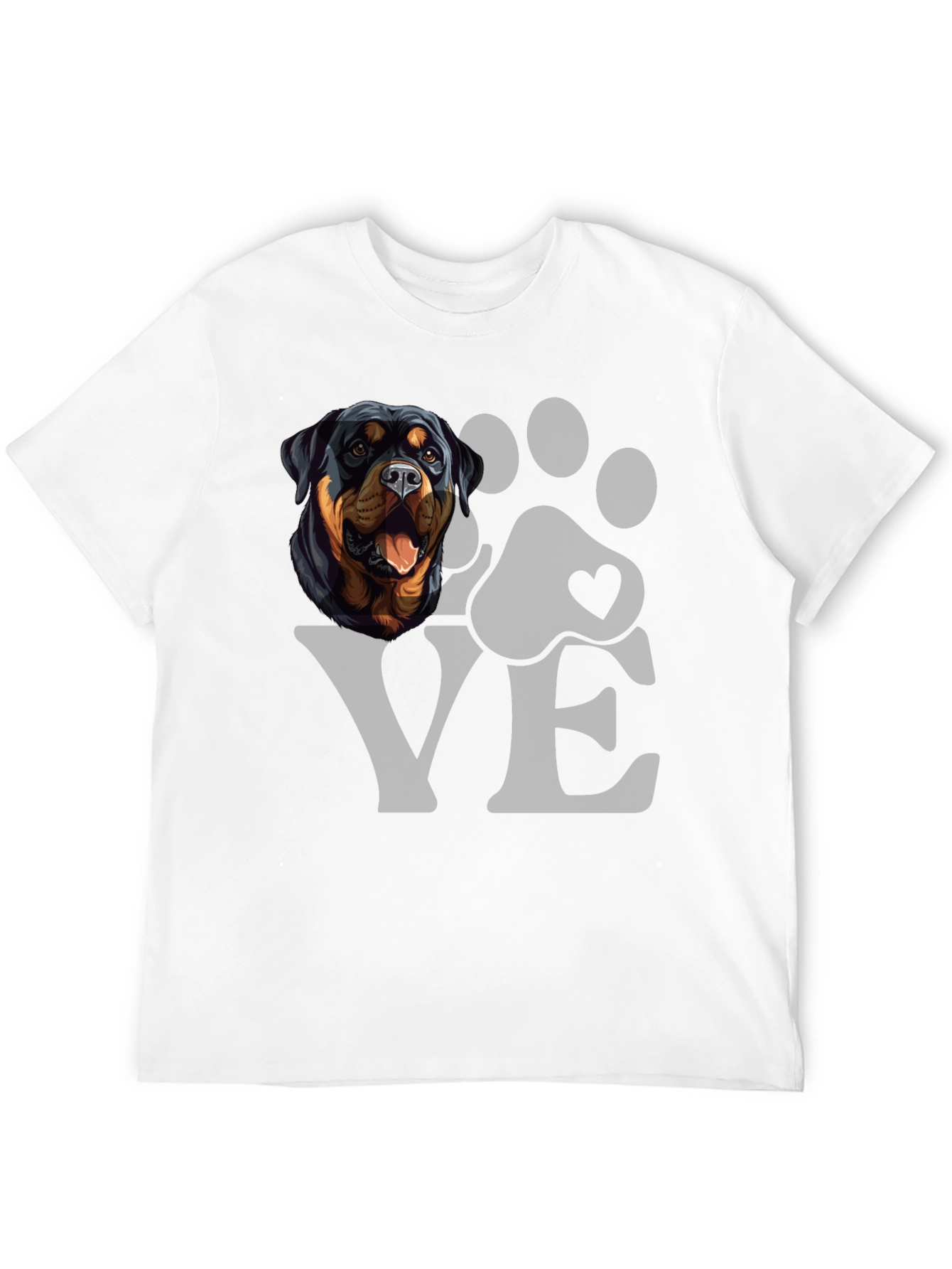 Rottweiler Dog LOVE T-Shirt - Mens Graphic Tee