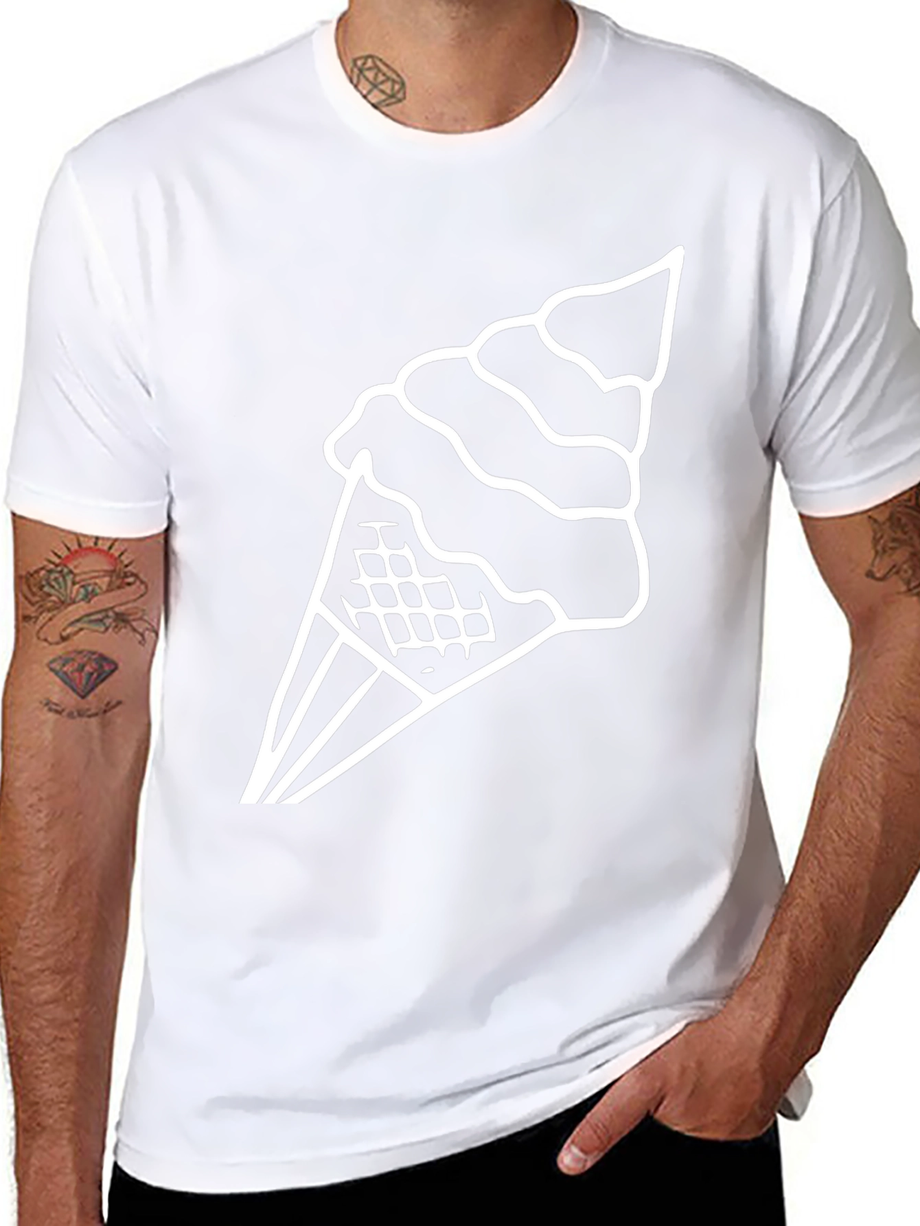 Ice Cream Graphic Tee - Black