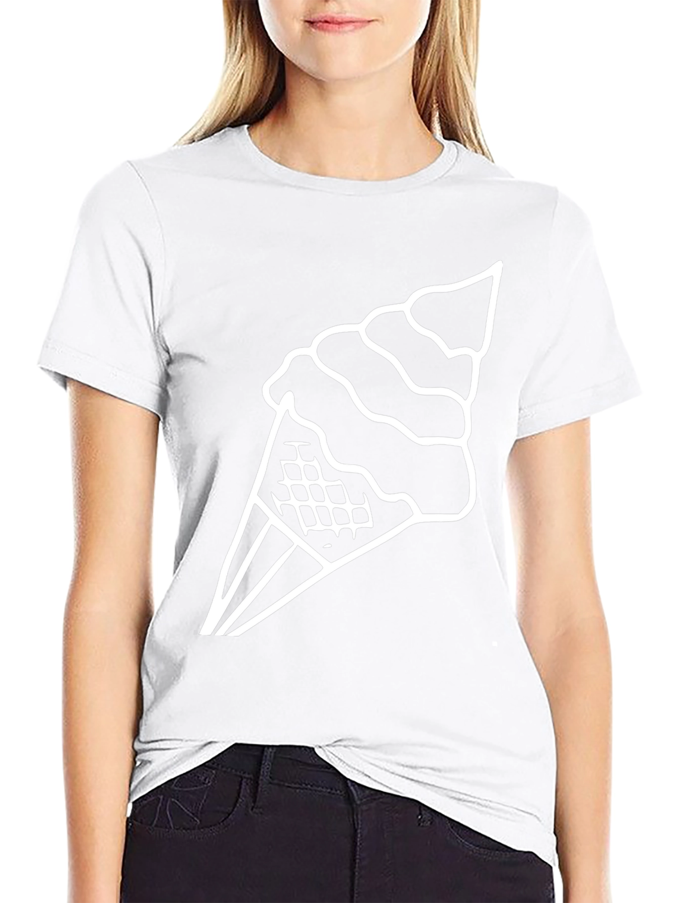 Ice Cream Graphic Tee - Black