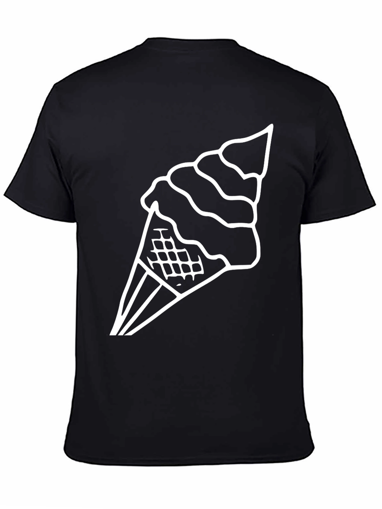 Ice Cream Graphic Tee - Black