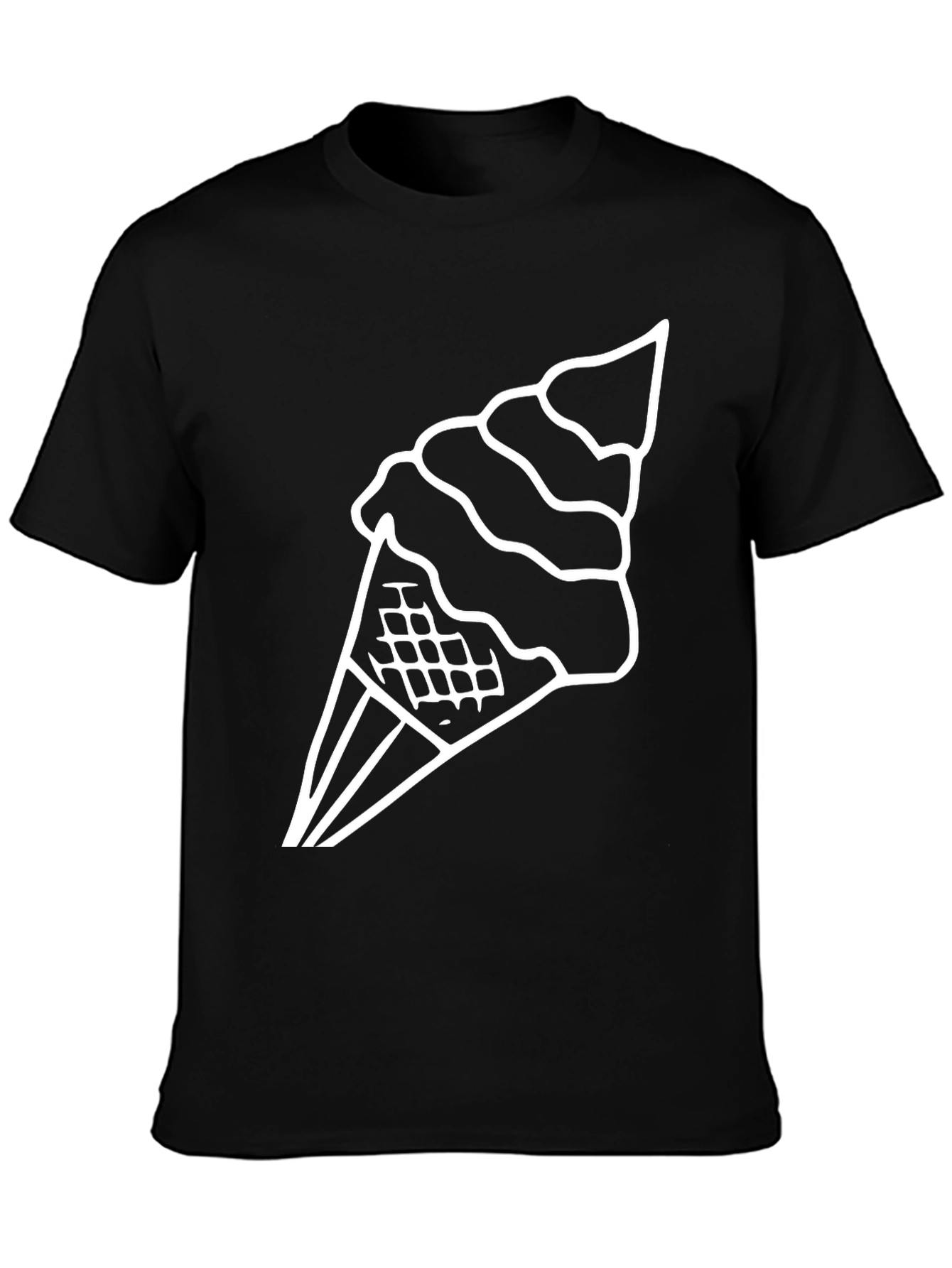Ice Cream Graphic Tee - Black