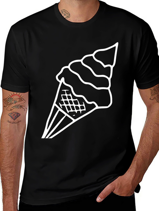 Ice Cream Graphic Tee - Black