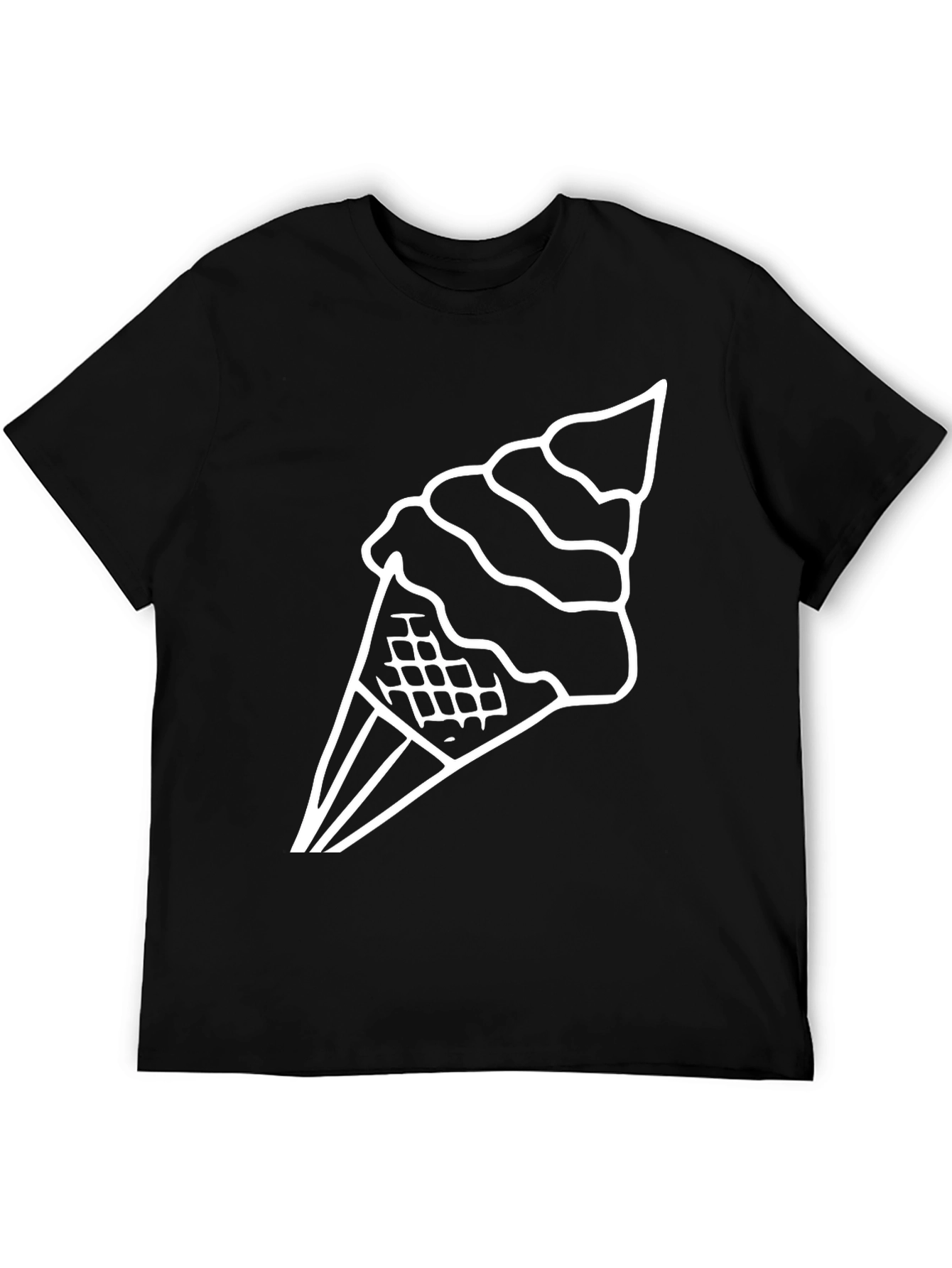 Ice Cream Graphic Tee - Black