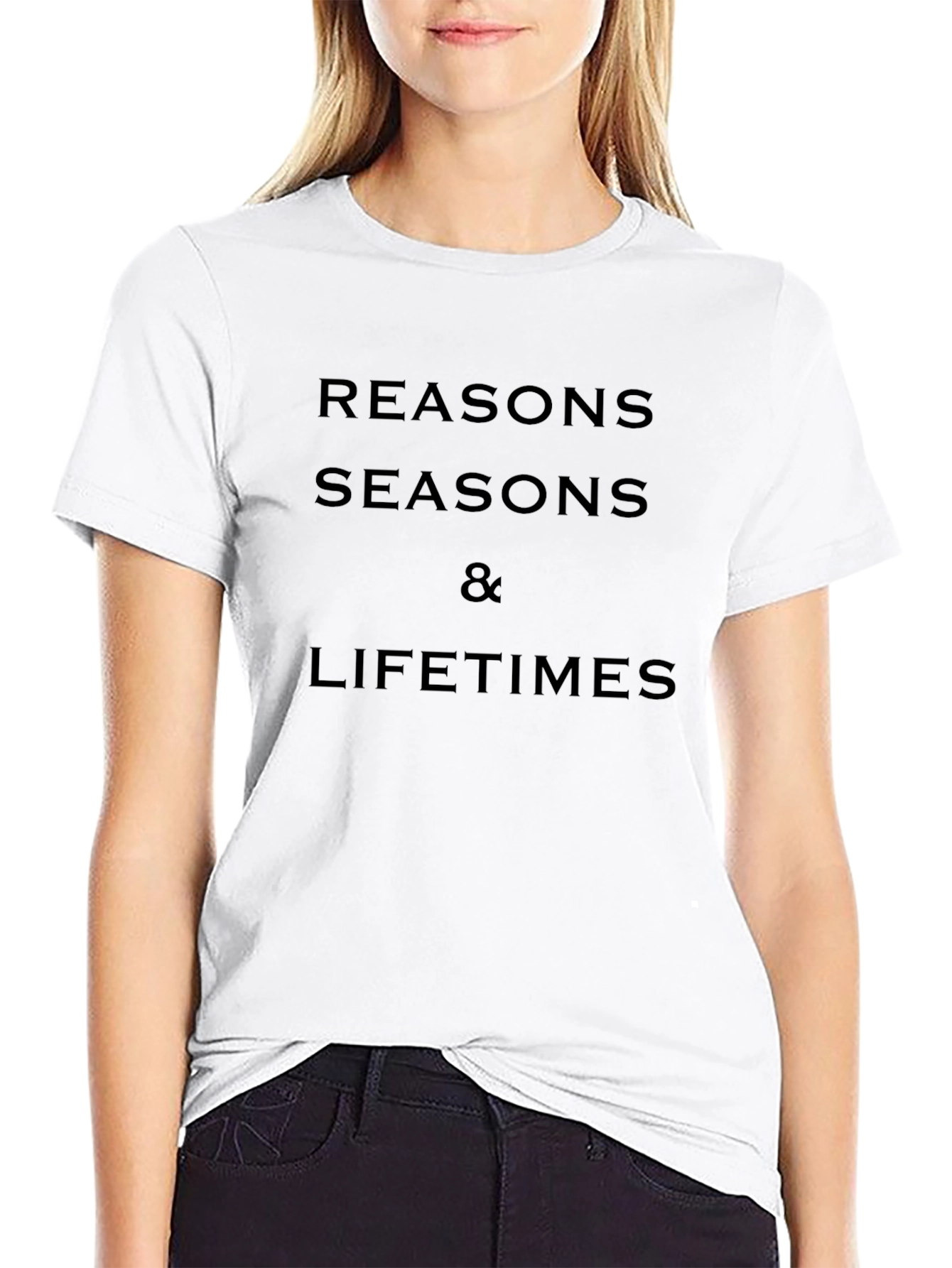 Reasons Seasons Lifetimes Black Graphic Tee