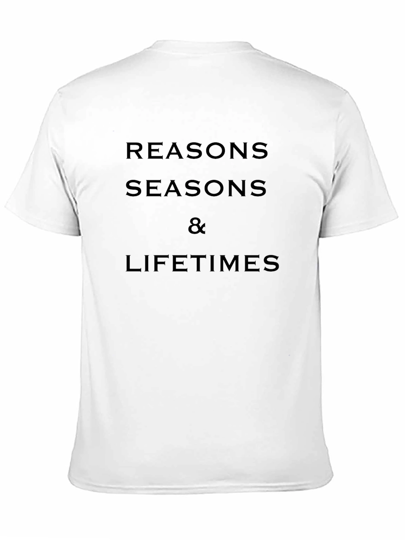 Reasons Seasons Lifetimes Black Graphic Tee