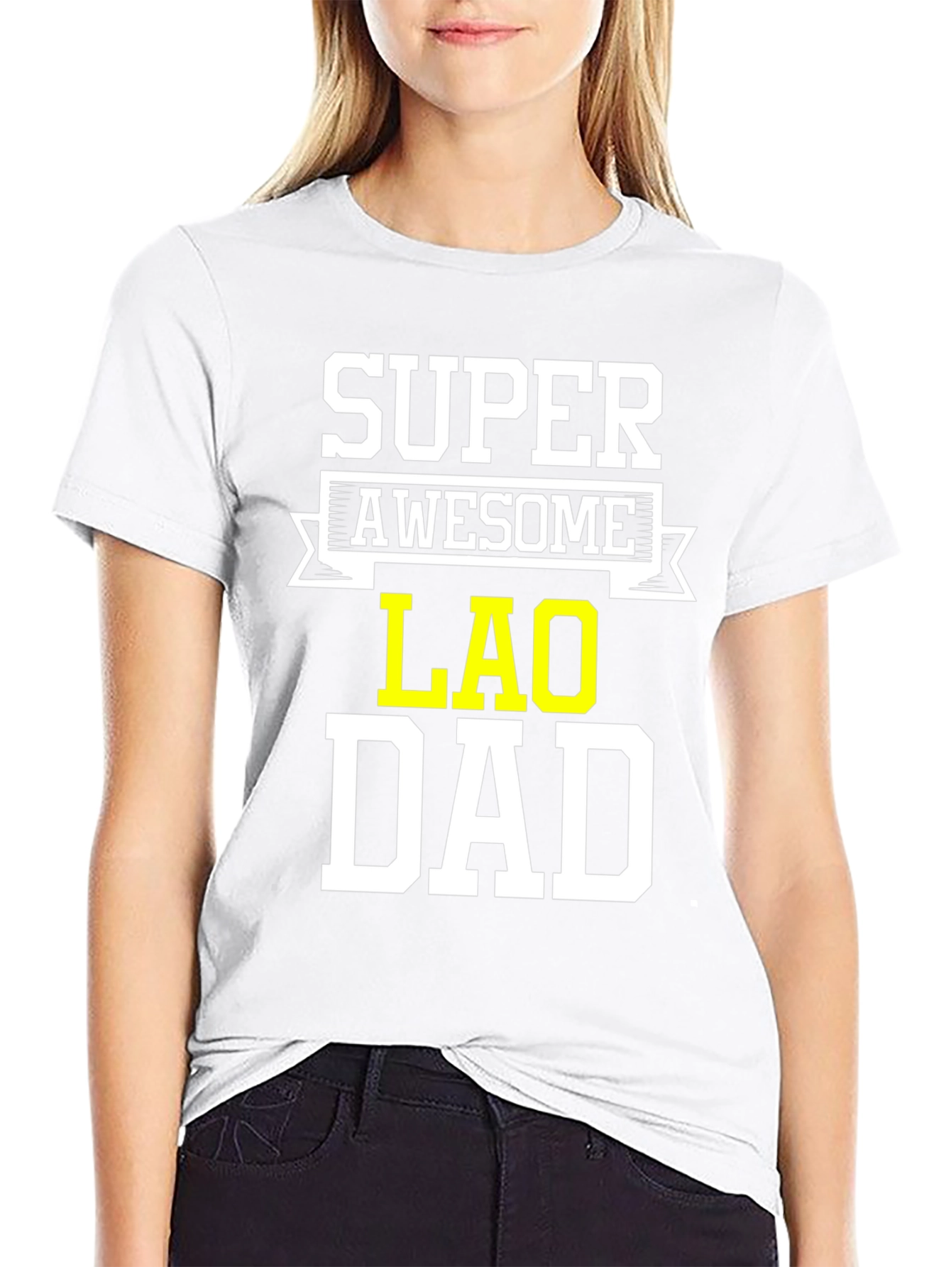 Super Awesome Lao Dad T-Shirt - Fathers Day Gift