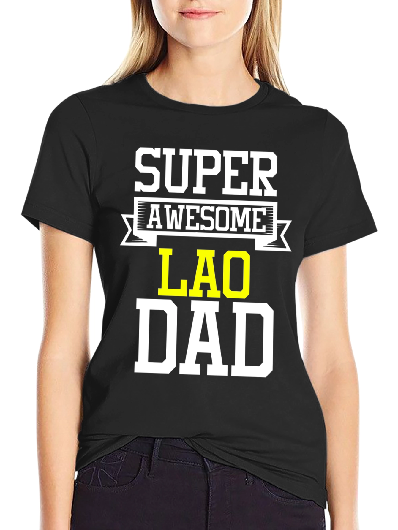 Super Awesome Lao Dad T-Shirt - Fathers Day Gift