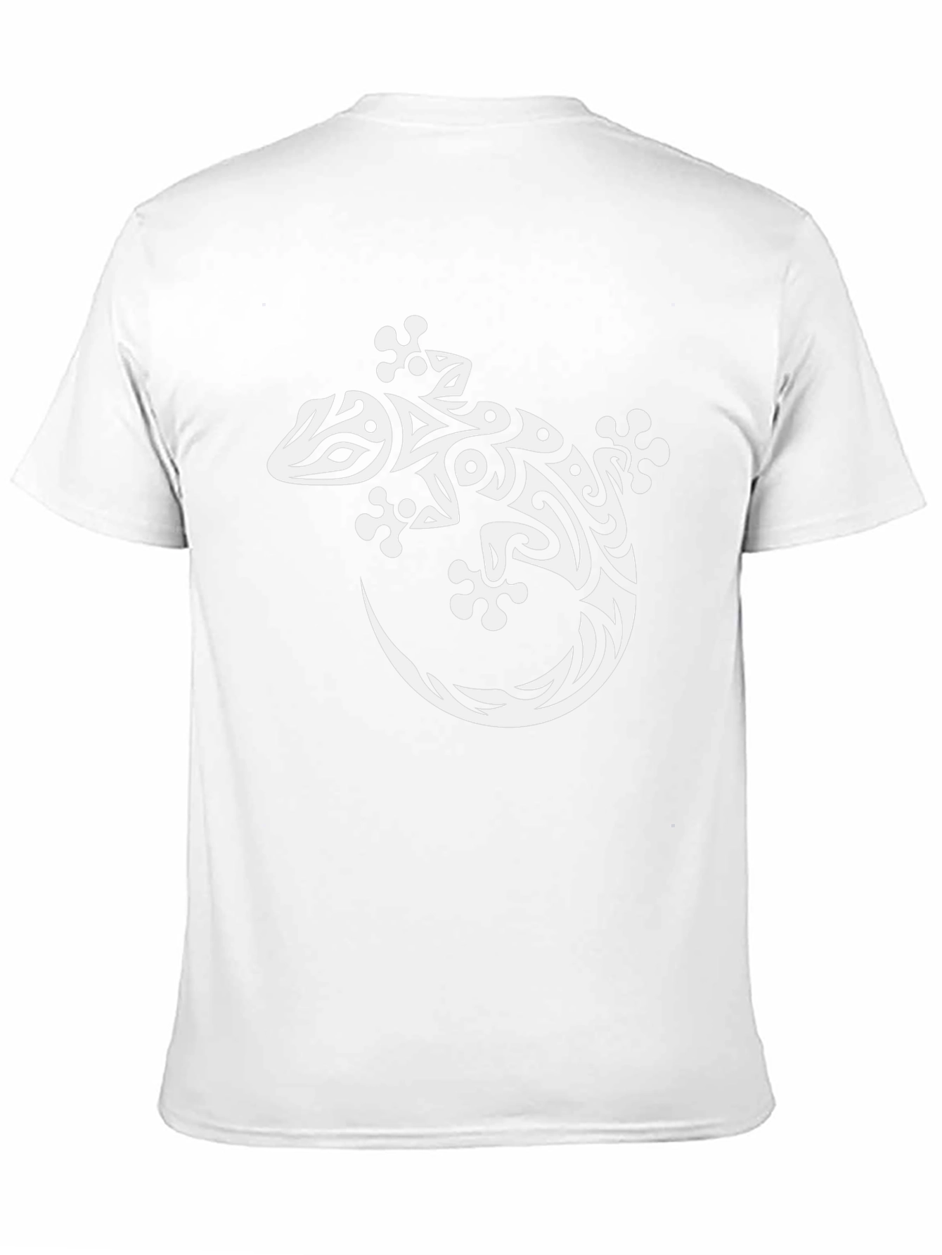 Tribal Gecko Graphic T-Shirt - Black