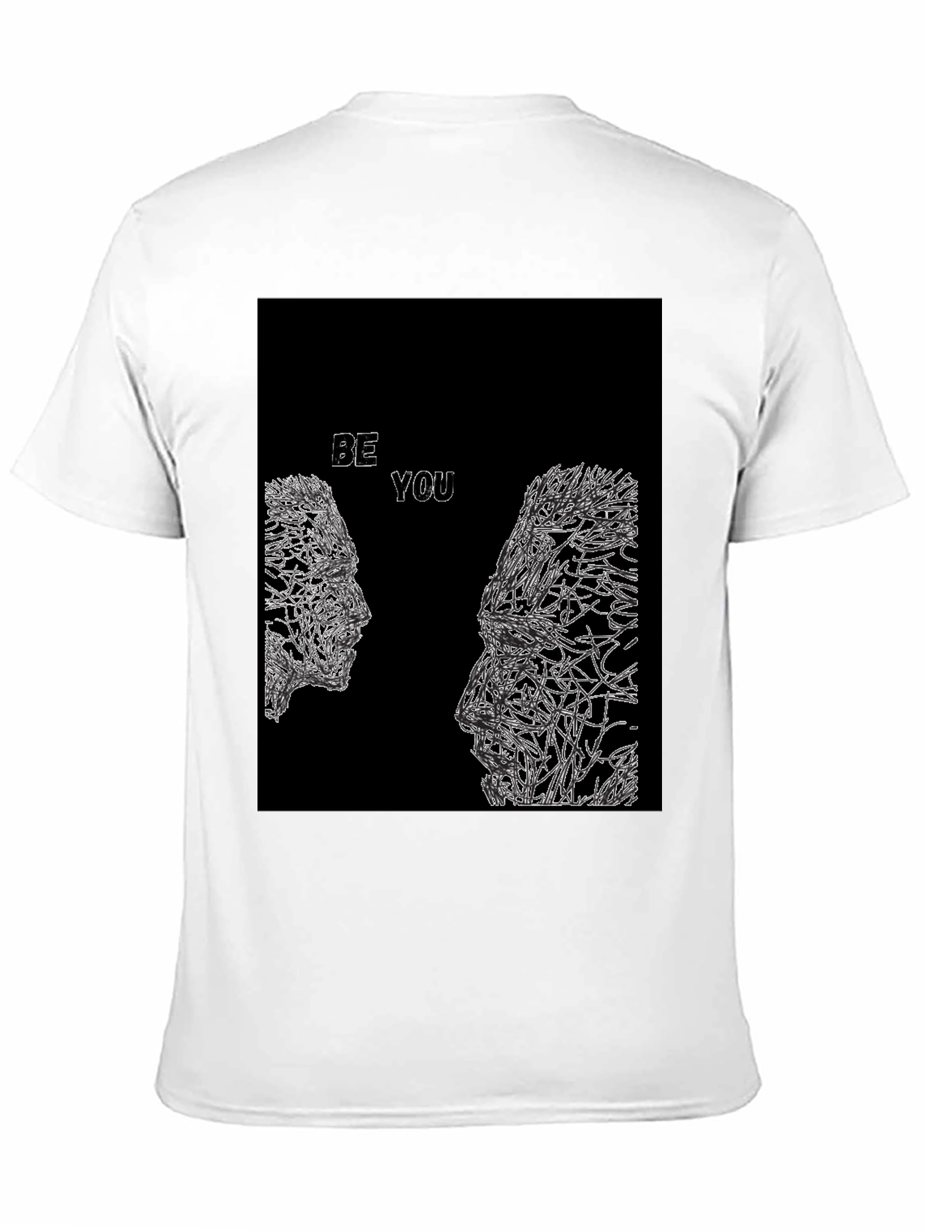 Abstract Be You Black Graphic Tee