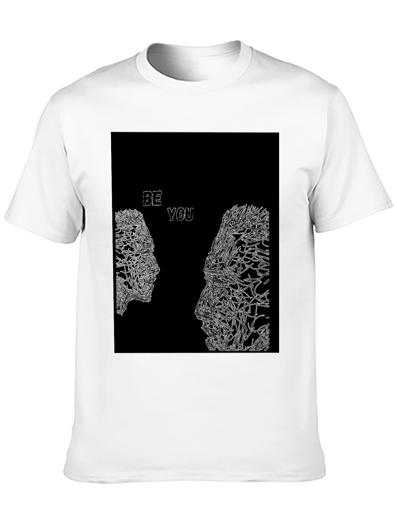 Abstract Be You Black Graphic Tee