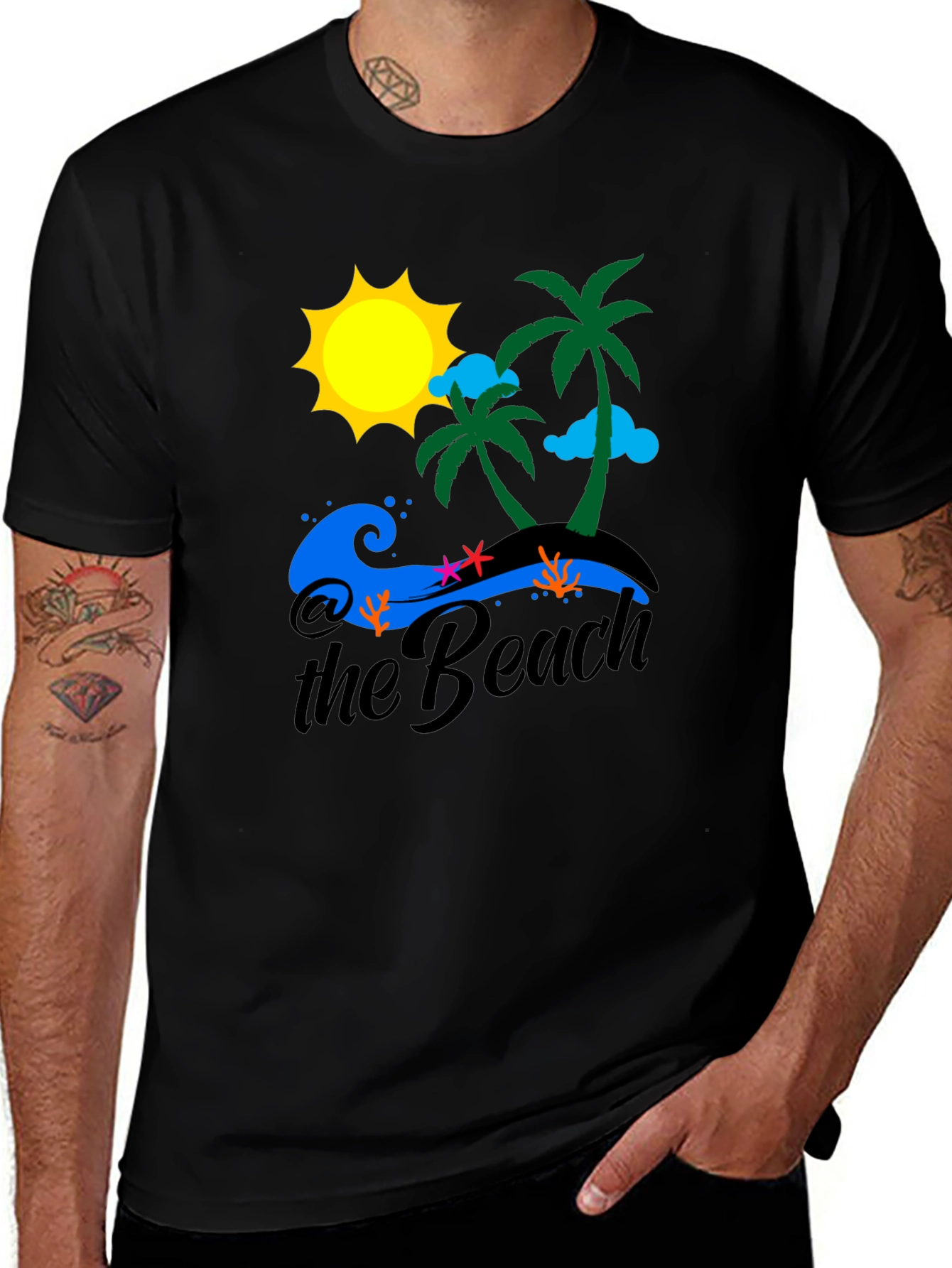 Beach T-Shirt Palm Trees Sun