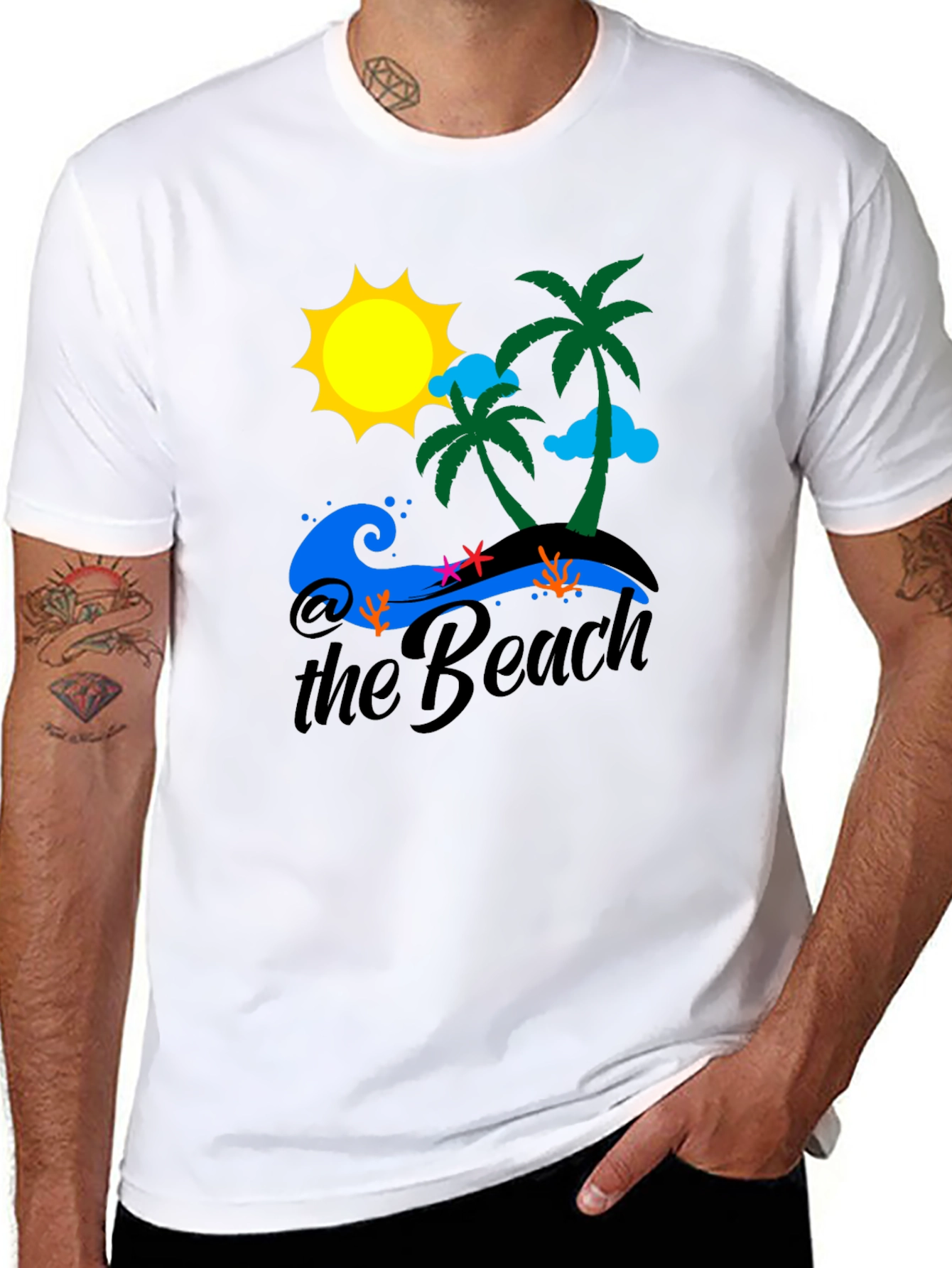 Beach T-Shirt Palm Trees Sun