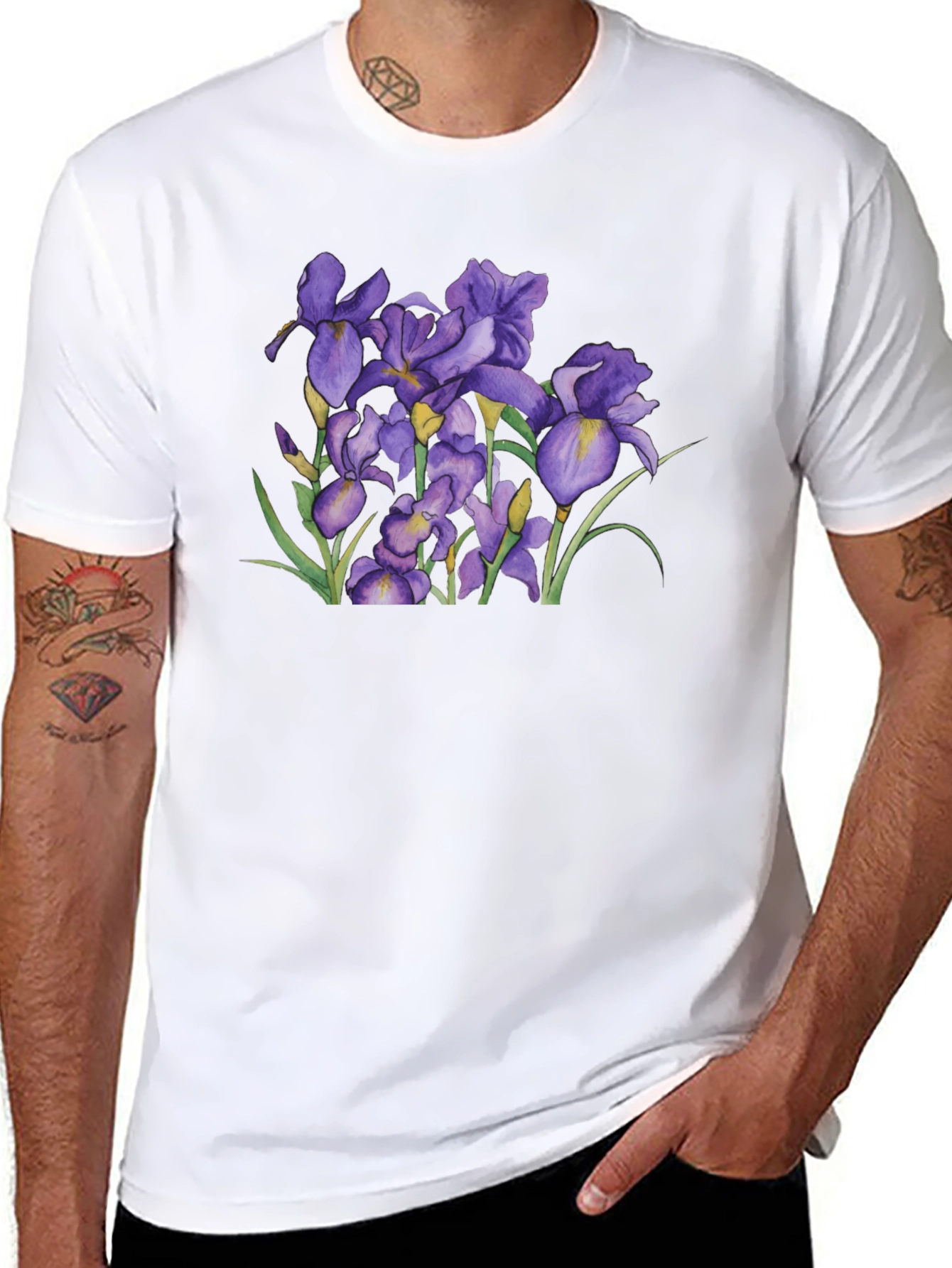 Floral Iris Graphic T-Shirt