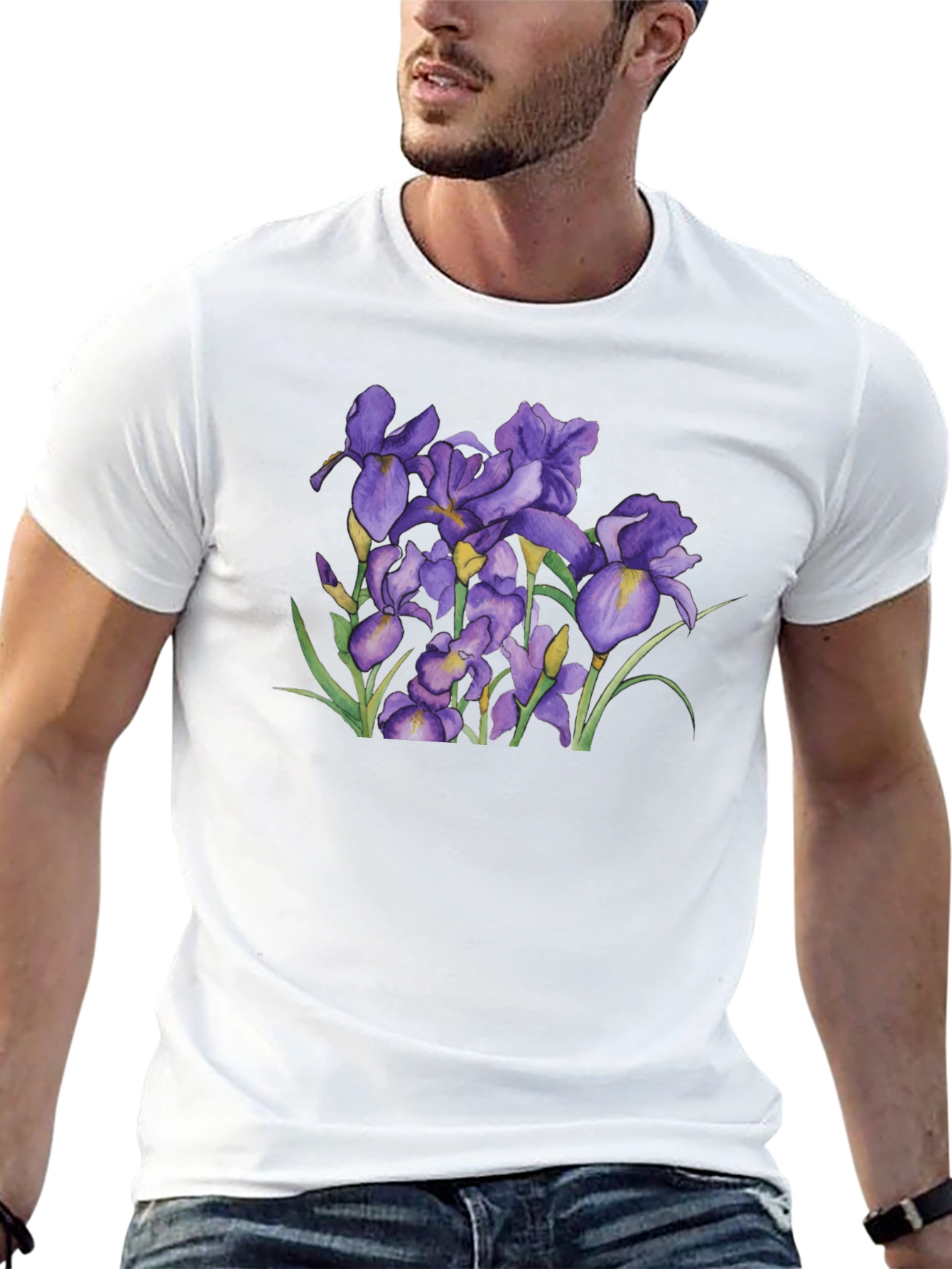 Floral Iris Graphic T-Shirt