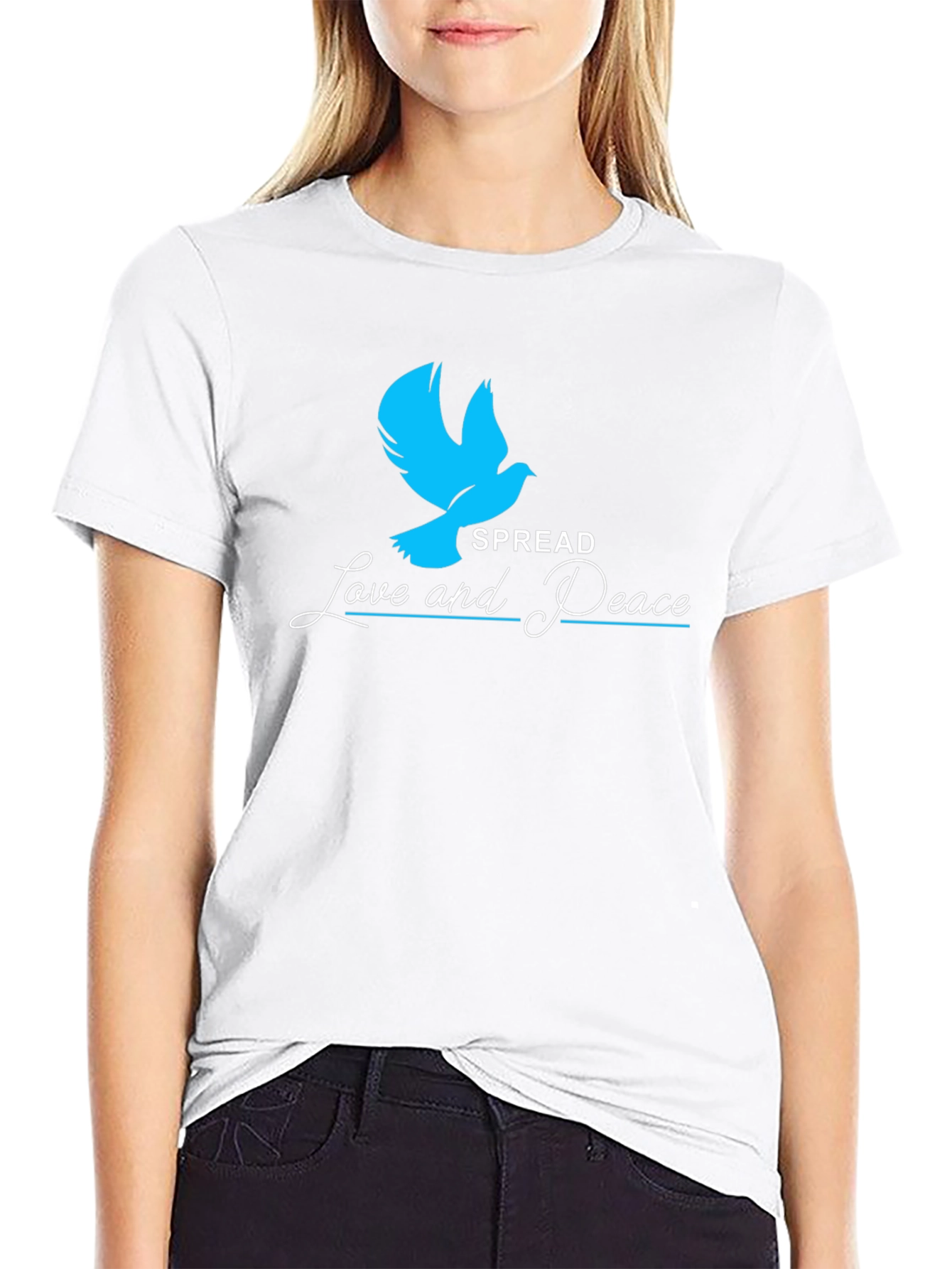 Spread Love and Peace T-Shirt - Dove Graphic Tee