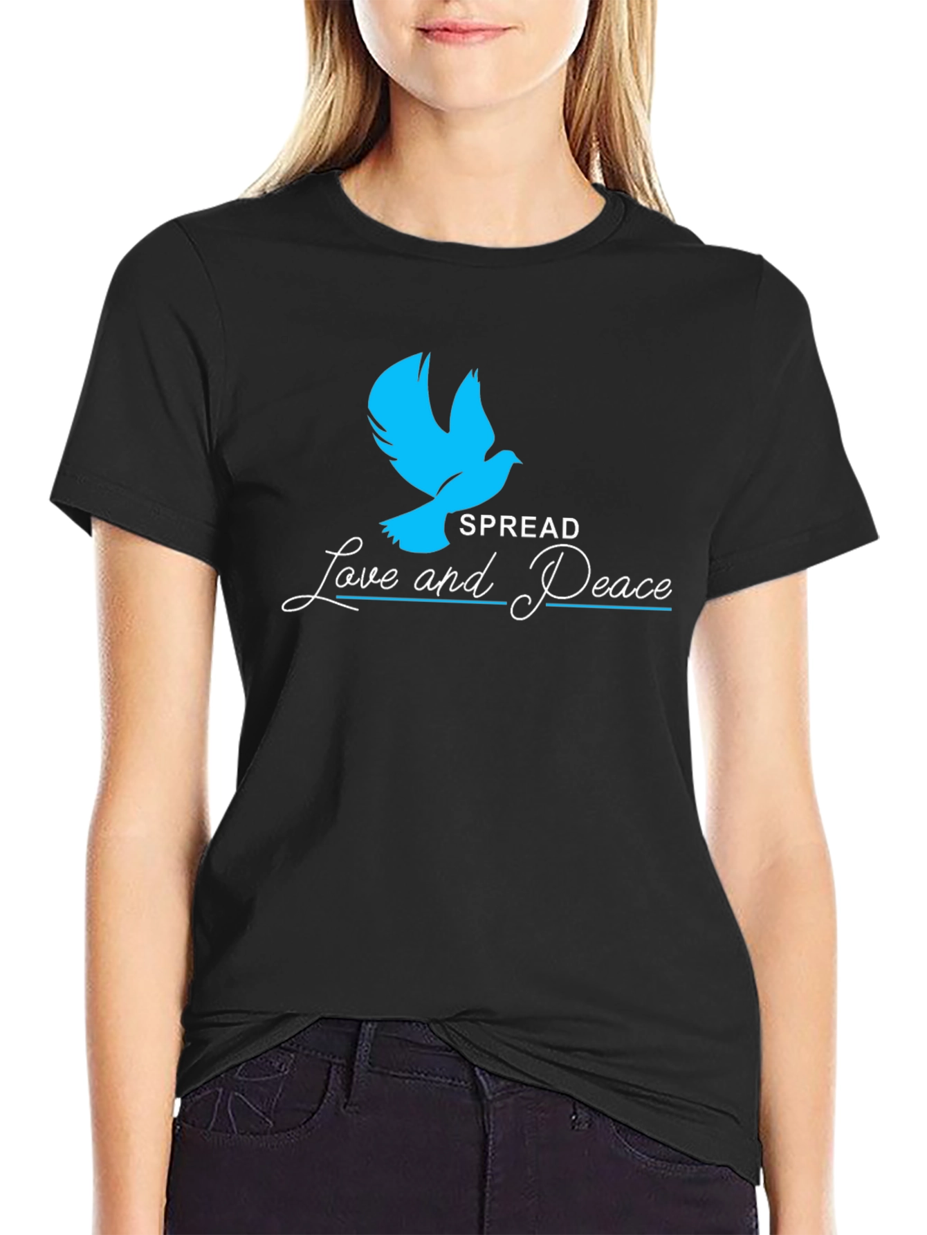 Spread Love and Peace T-Shirt - Dove Graphic Tee